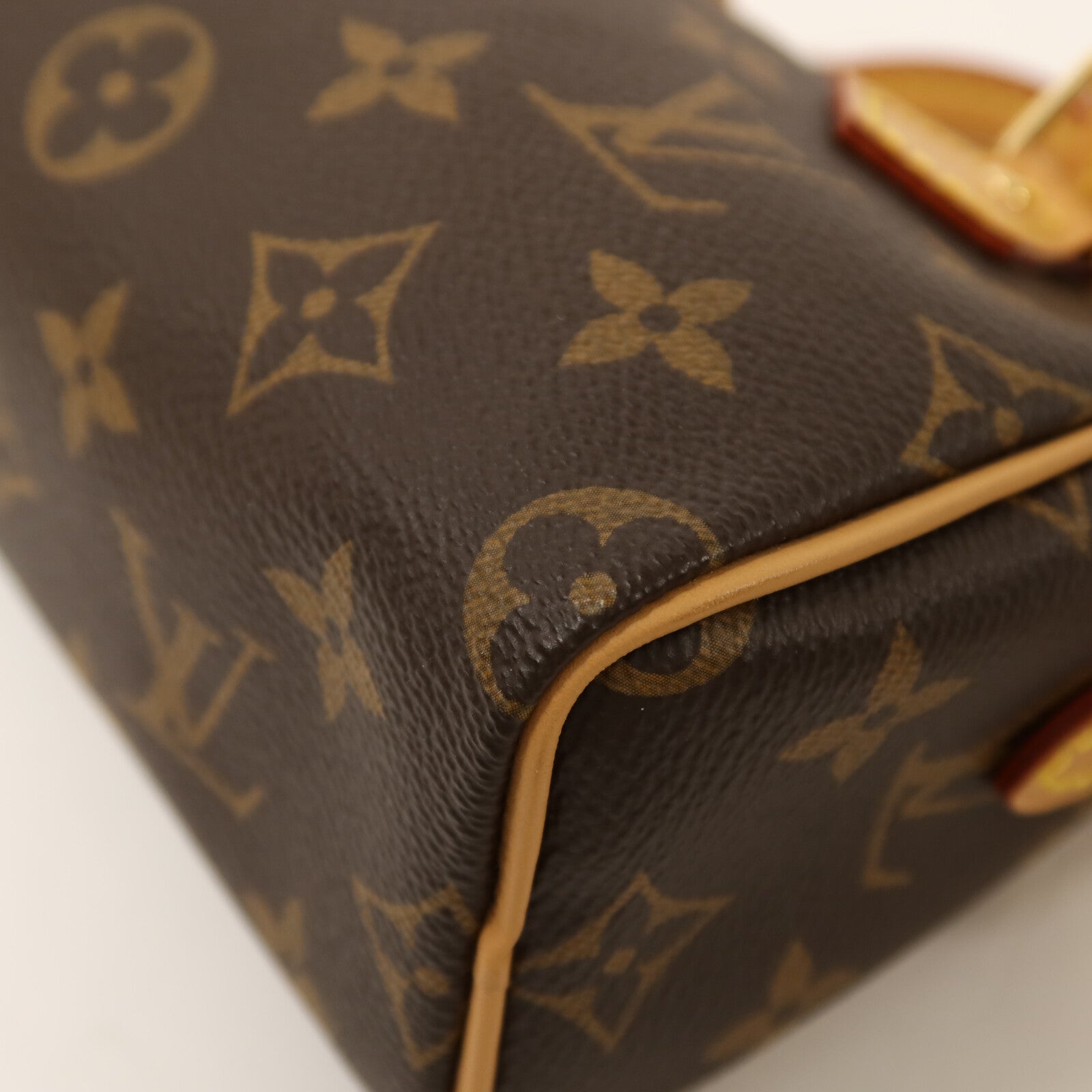 LOUIS VUITTON Monogram Nano Speedy金扣手挽肩背兩用袋