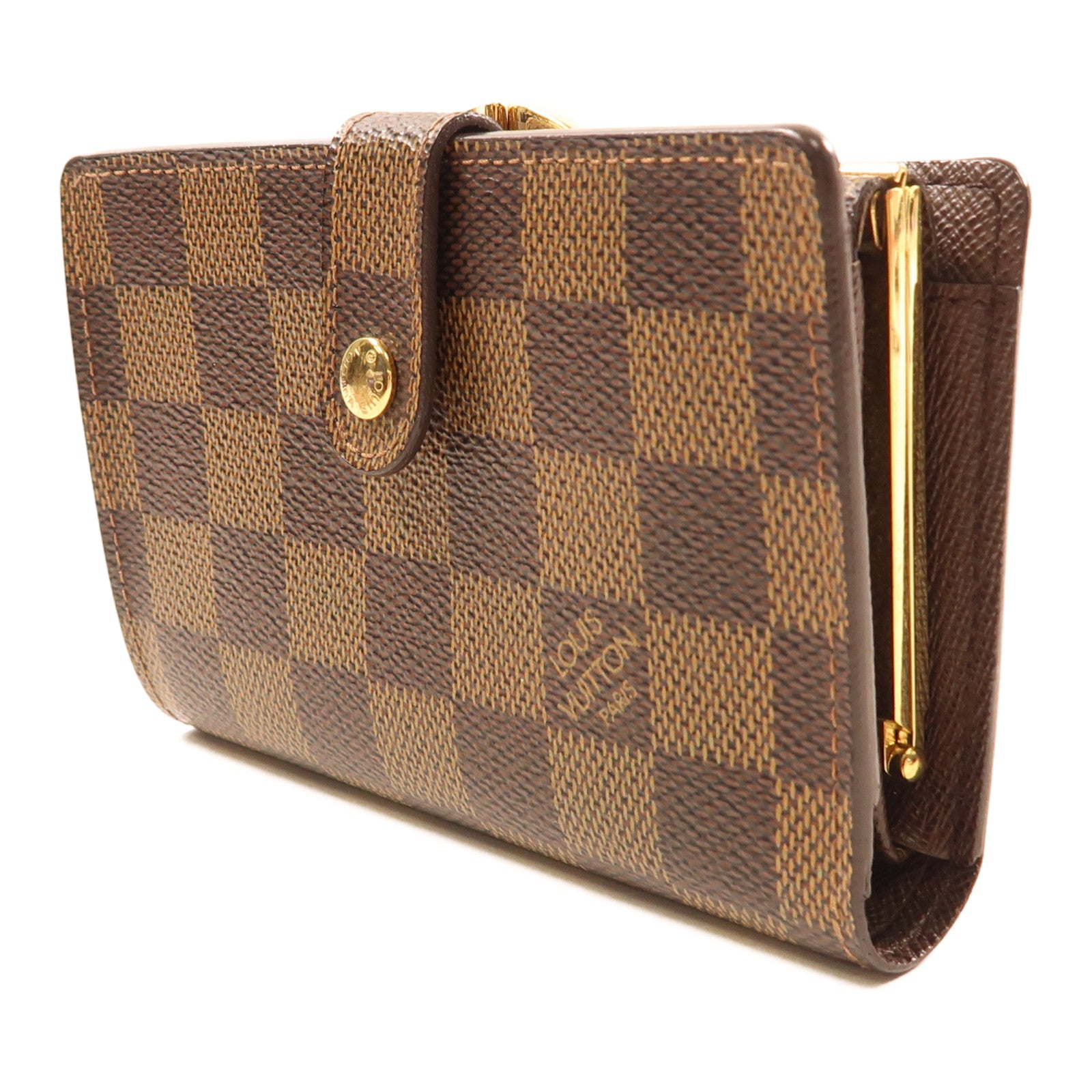 LOUIS VUITTON Damier Portefeuille Viennois Wallet金扣錢包