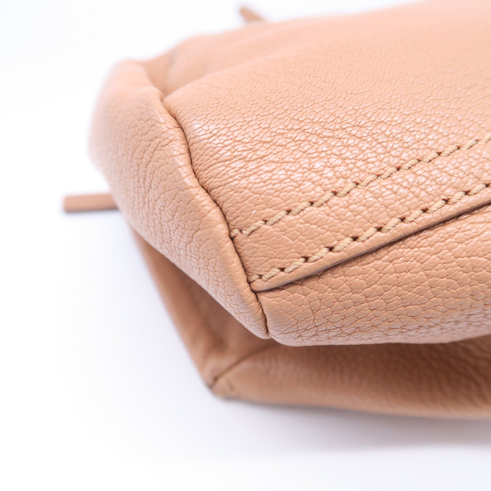 GIVENCHY 【激減優惠】牛皮皮革Shoulder Bag銀扣肩背袋杏色