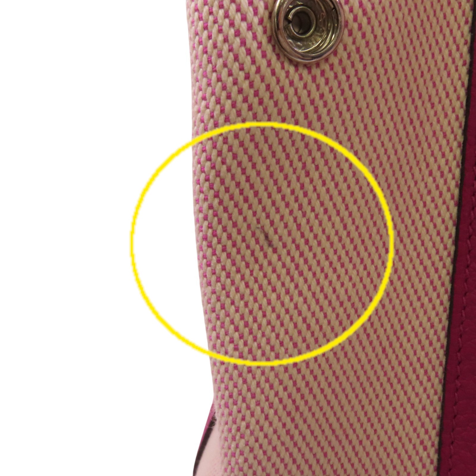 HERMES 帆布Garden Party PM銀扣手挽袋