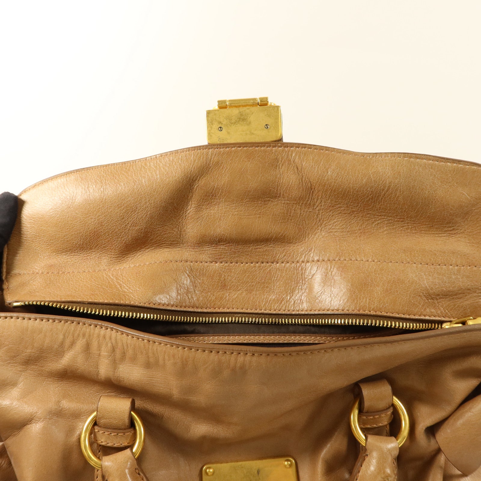 Miu Miu 牛皮皮革Bow Bag金扣手挽肩背兩用袋