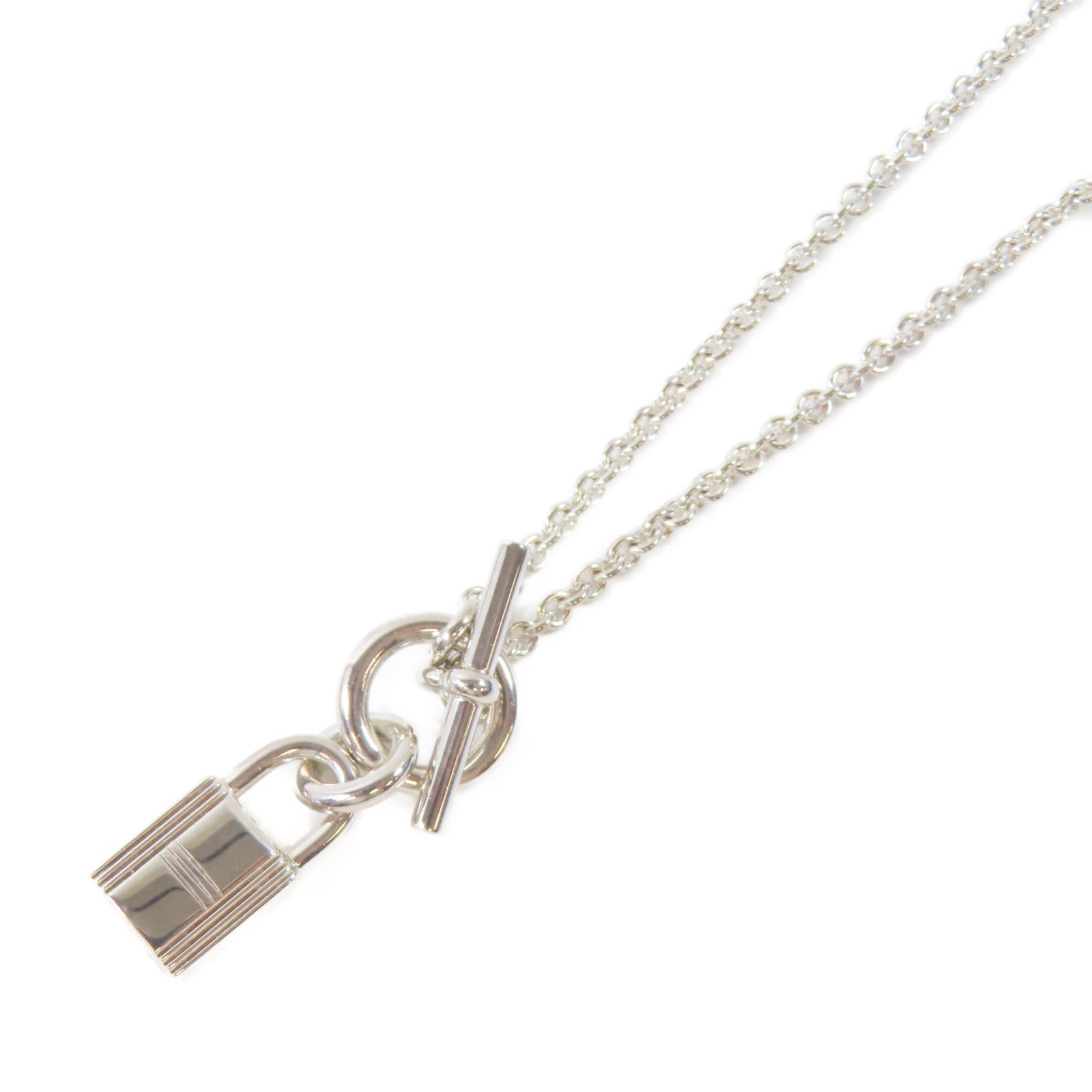 HERMES 925純銀Candenas Pendant Necklace項鍊#40cm