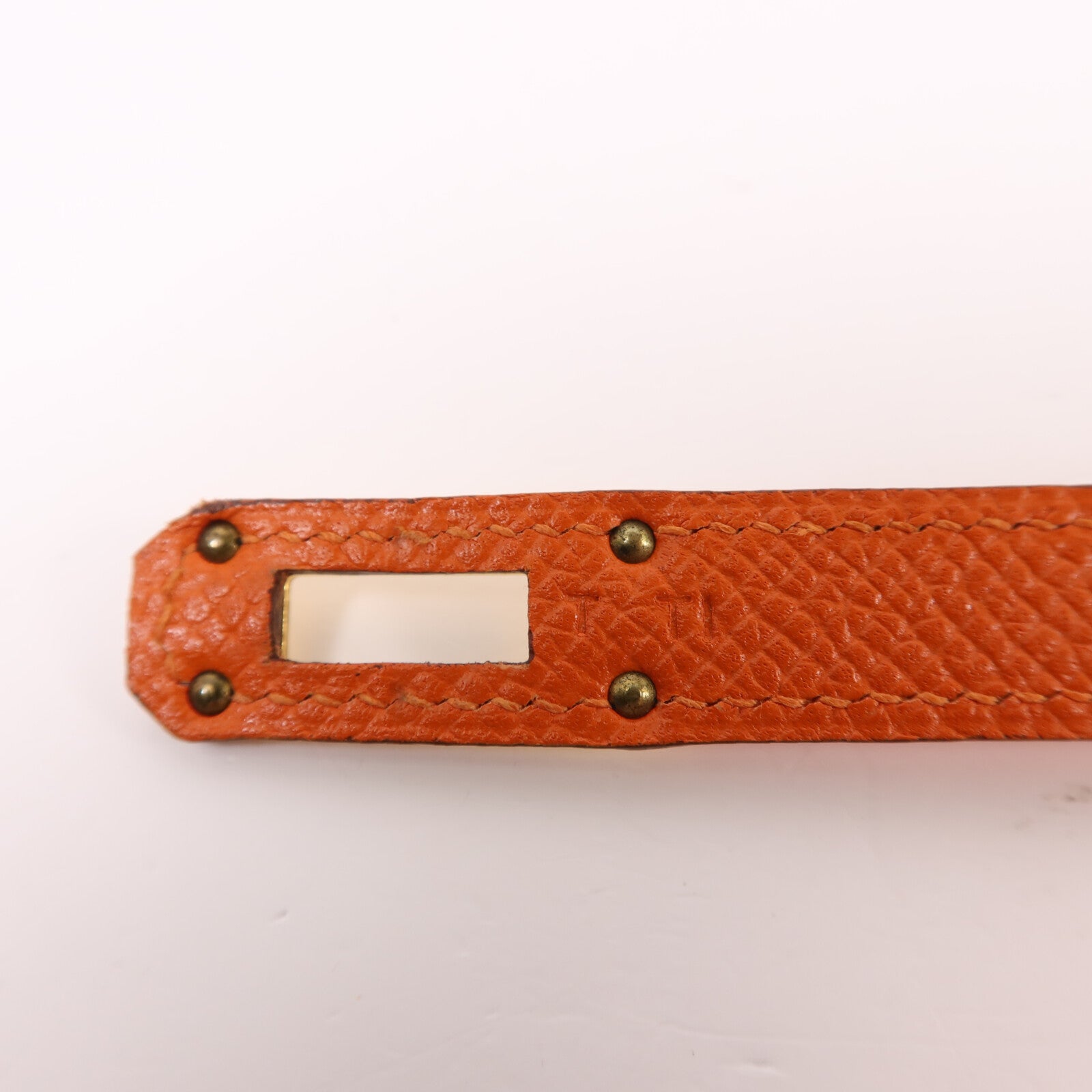 HERMES Epsom皮革Kelly Long Wallet金扣長錢包Orange Poppy