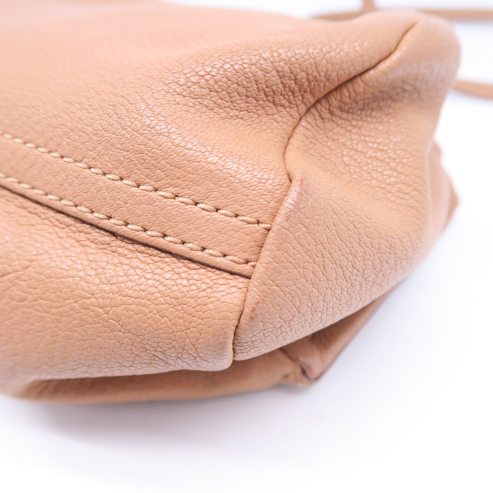 GIVENCHY 【激減優惠】牛皮皮革Shoulder Bag銀扣肩背袋杏色