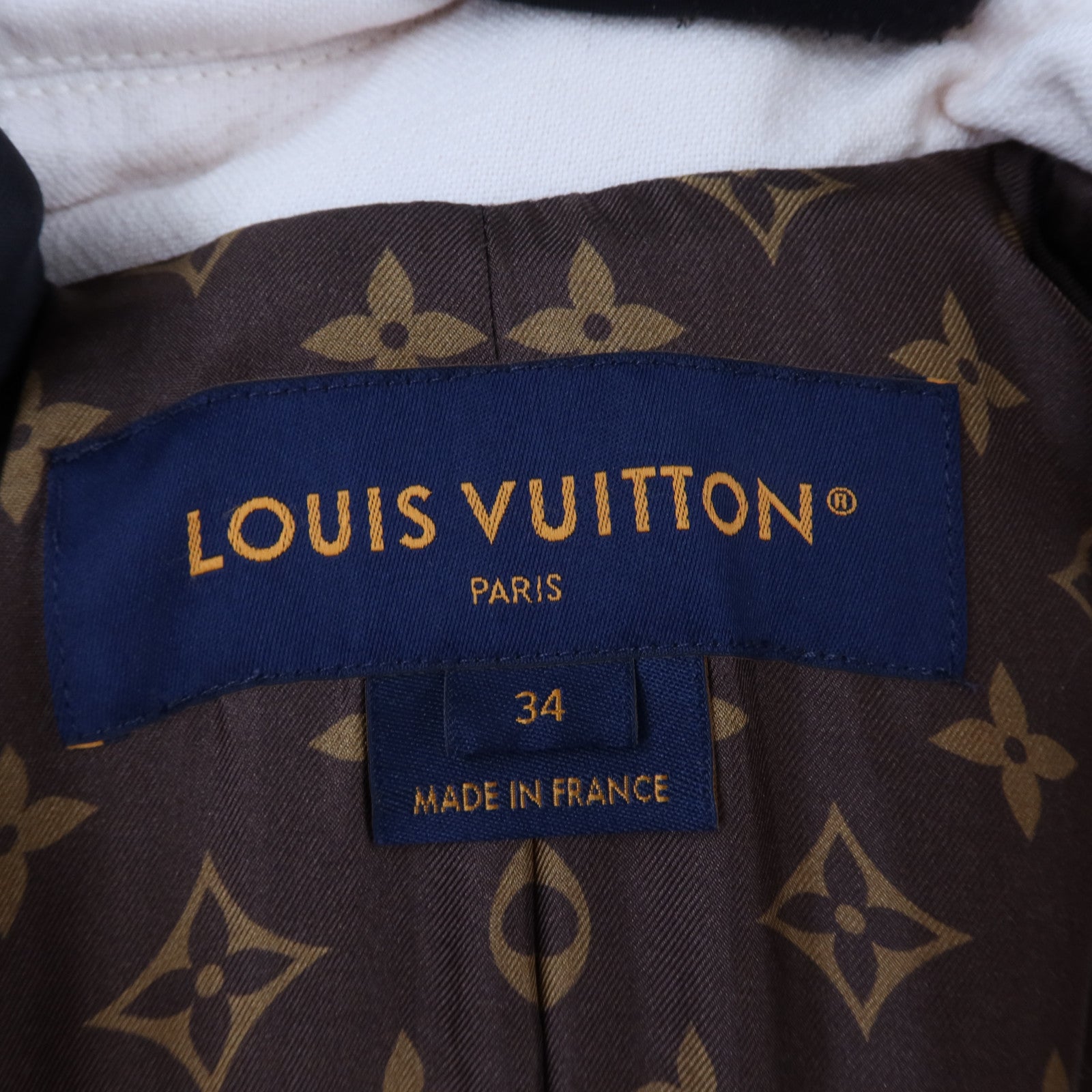 LOUIS VUITTON Wool/Silk Hop Sack Belted Zip Coat大衣