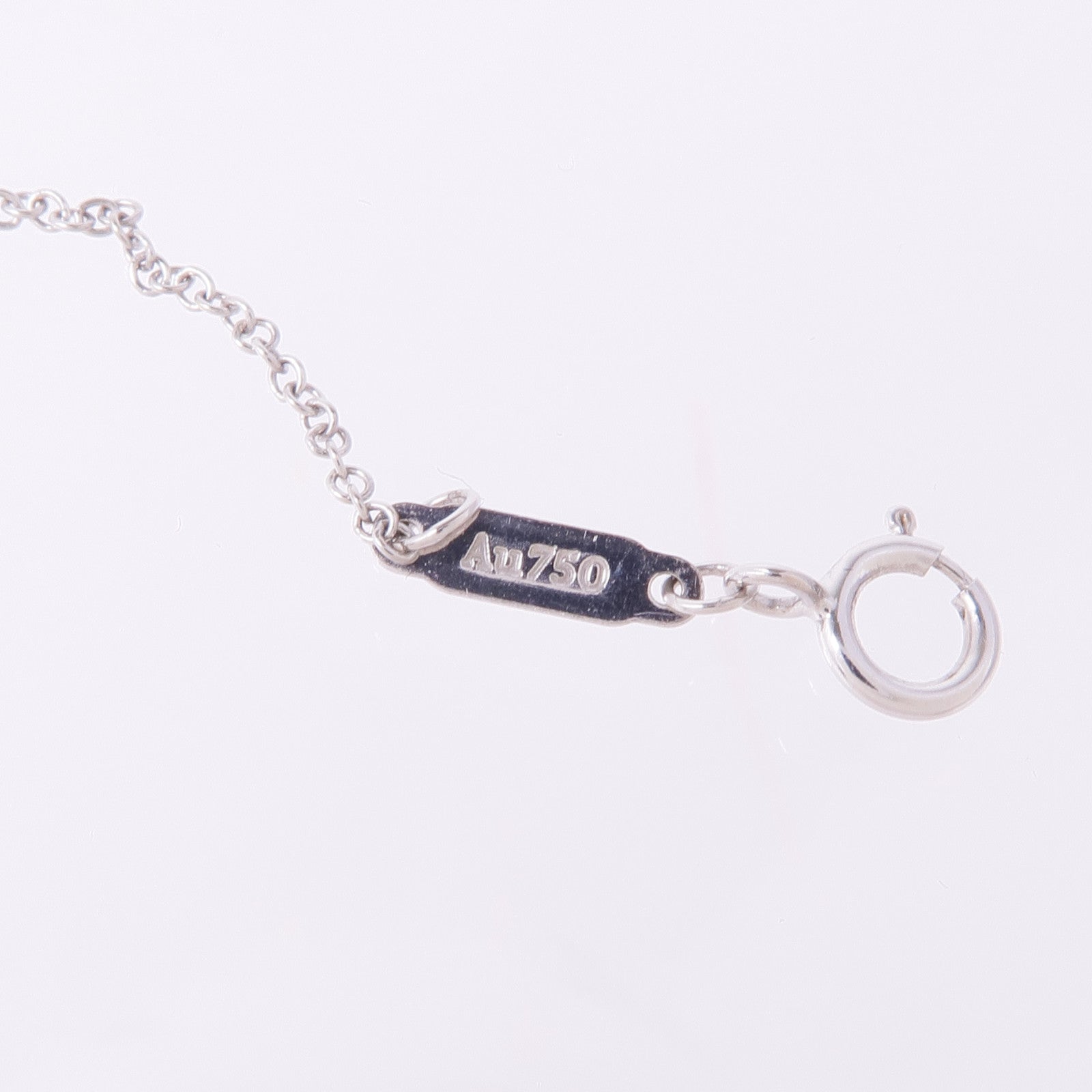 TIFFANY＆CO 18K白金T Smile鑽石項鍊