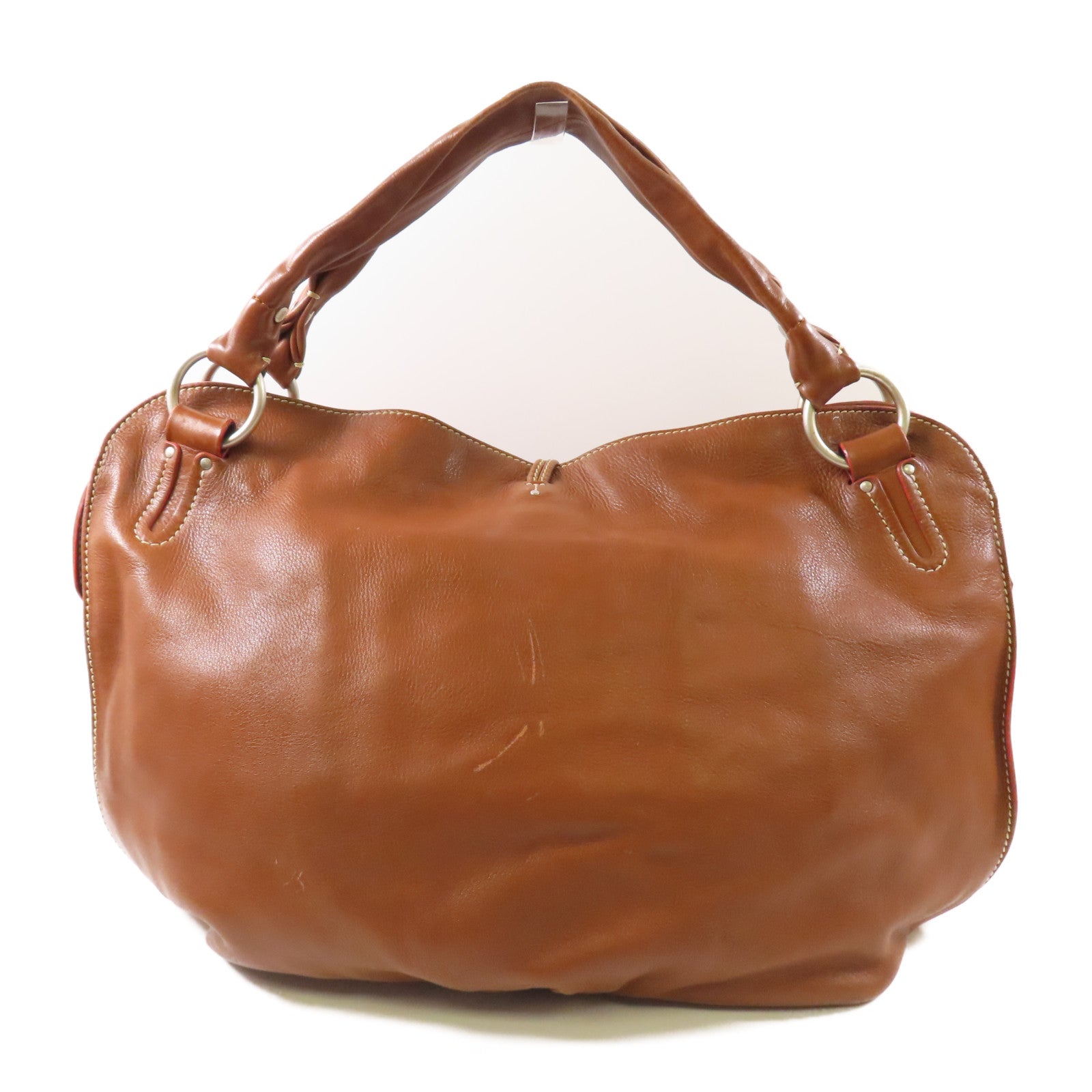 CELINE 【激減優惠】牛皮皮革Shoulder Bag銀扣肩背袋
