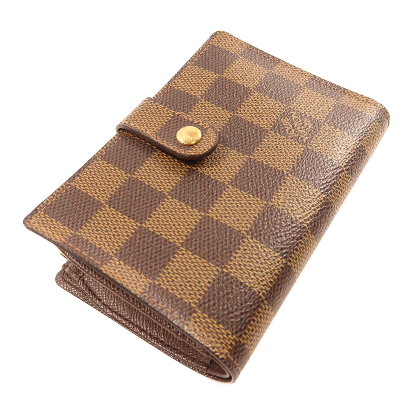 LOUIS VUITTON Damier Portefeuille Viennois Wallet金扣錢包