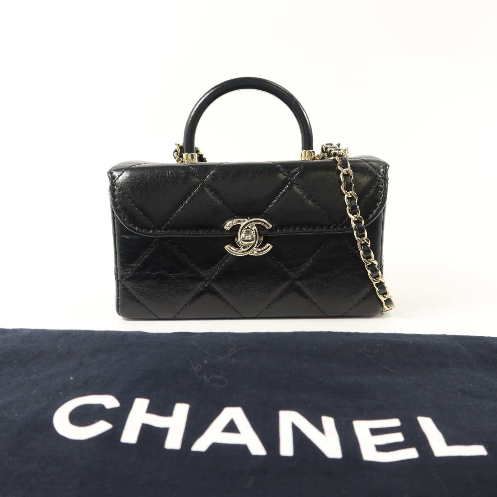 CHANEL 【激減優惠】牛皮皮革Vanity Case手挽肩背兩用袋