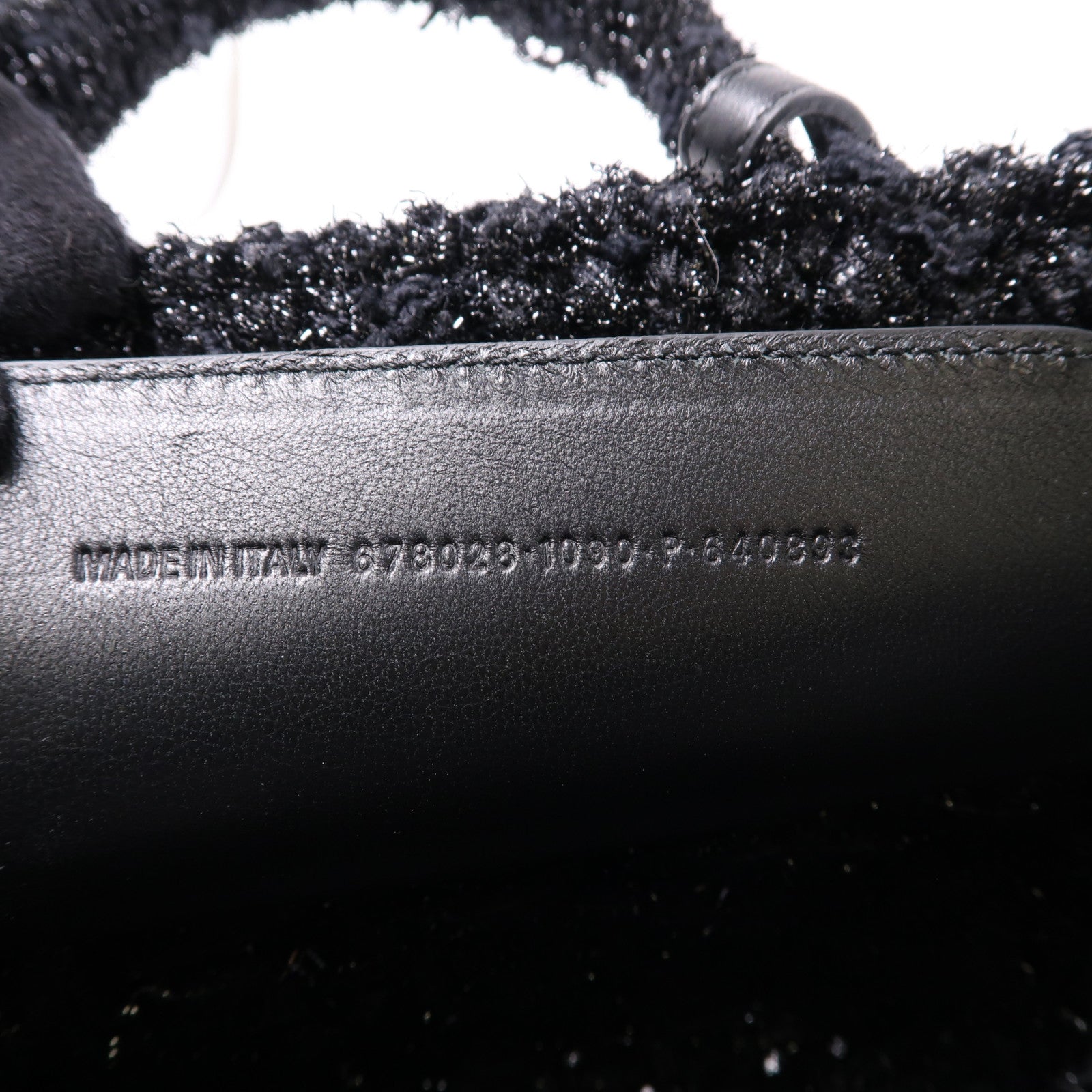 BALENCIAGA SHW Mini Bistro 2way Shoulder Bag Tweed Black