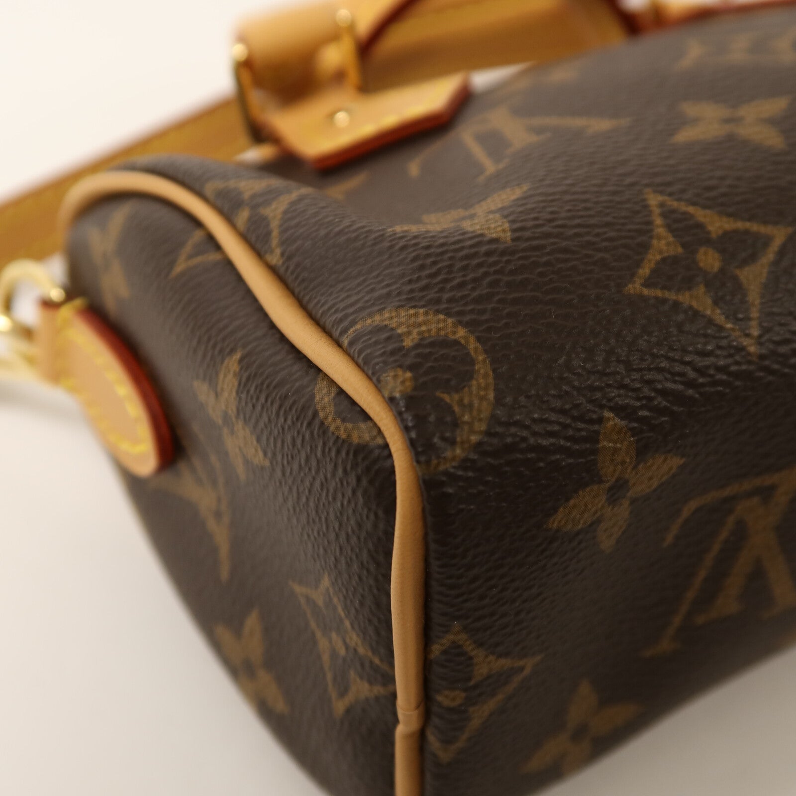 LOUIS VUITTON Monogram Nano Speedy金扣手挽肩背兩用袋