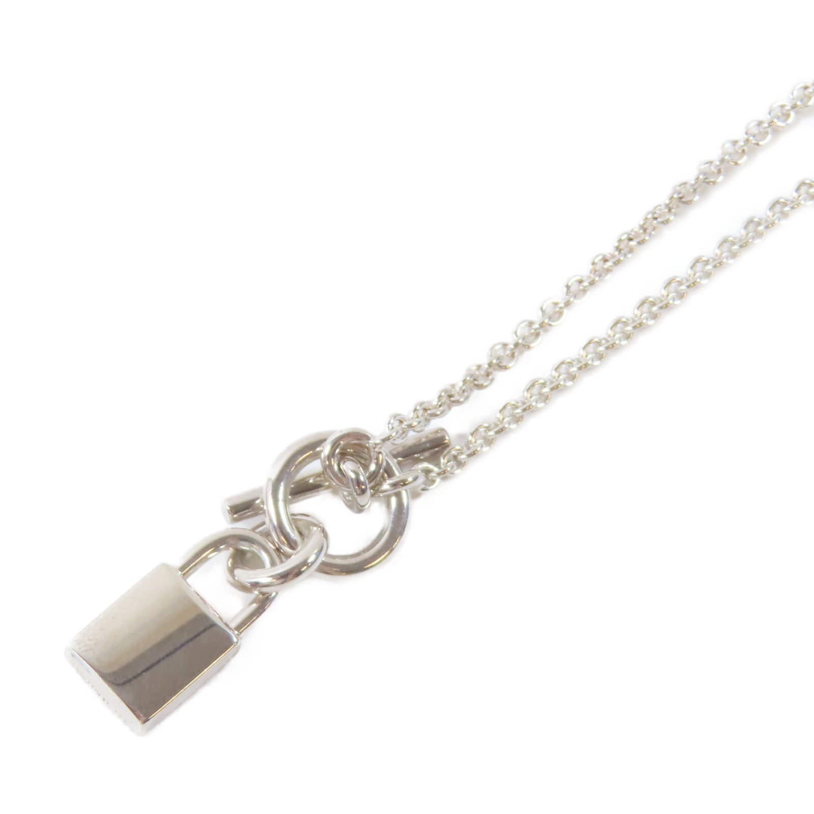 HERMES 925純銀Candenas Pendant Necklace項鍊#40cm