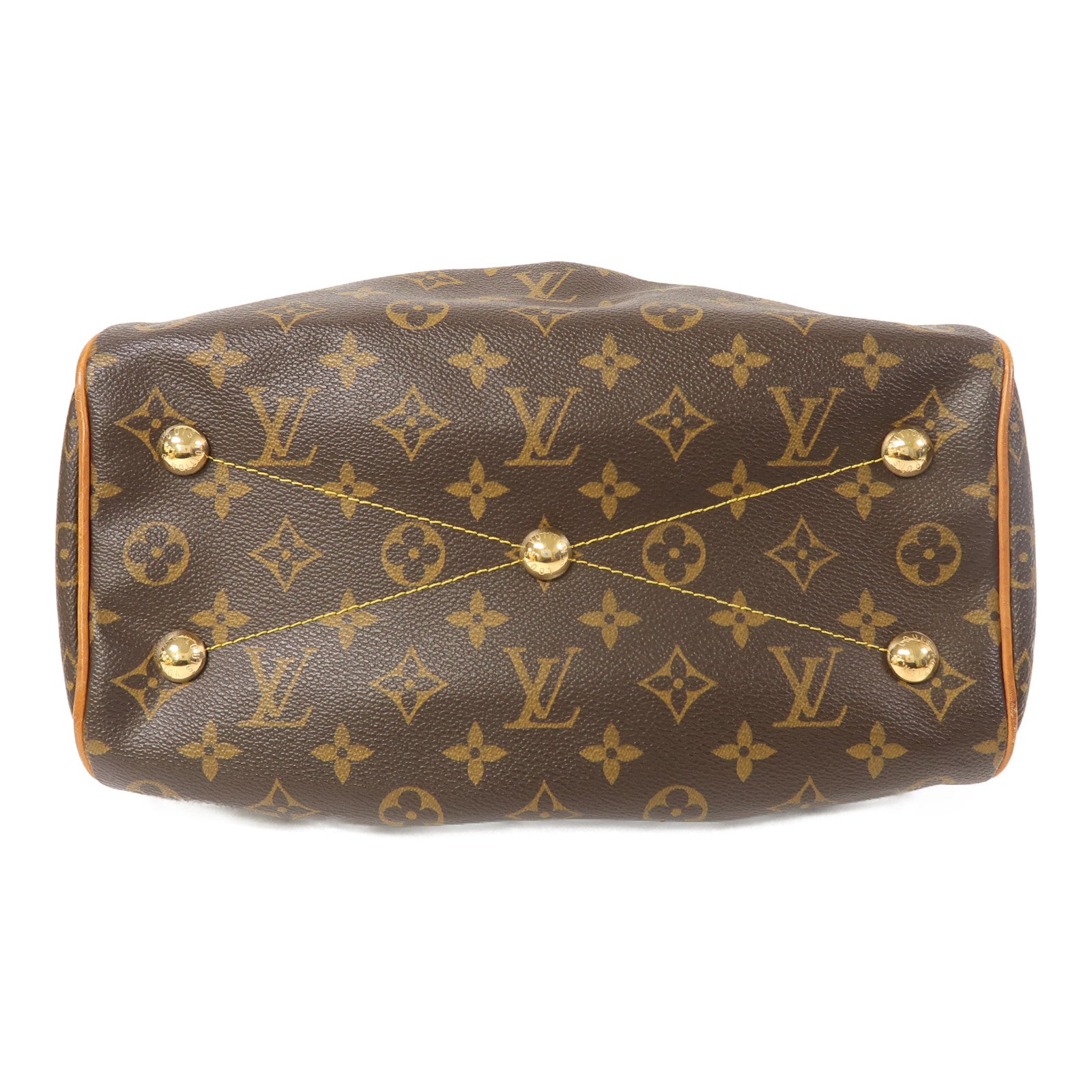 LOUIS VUITTON 【激減優惠】Monogram Tivoli PM金扣手挽袋啡色