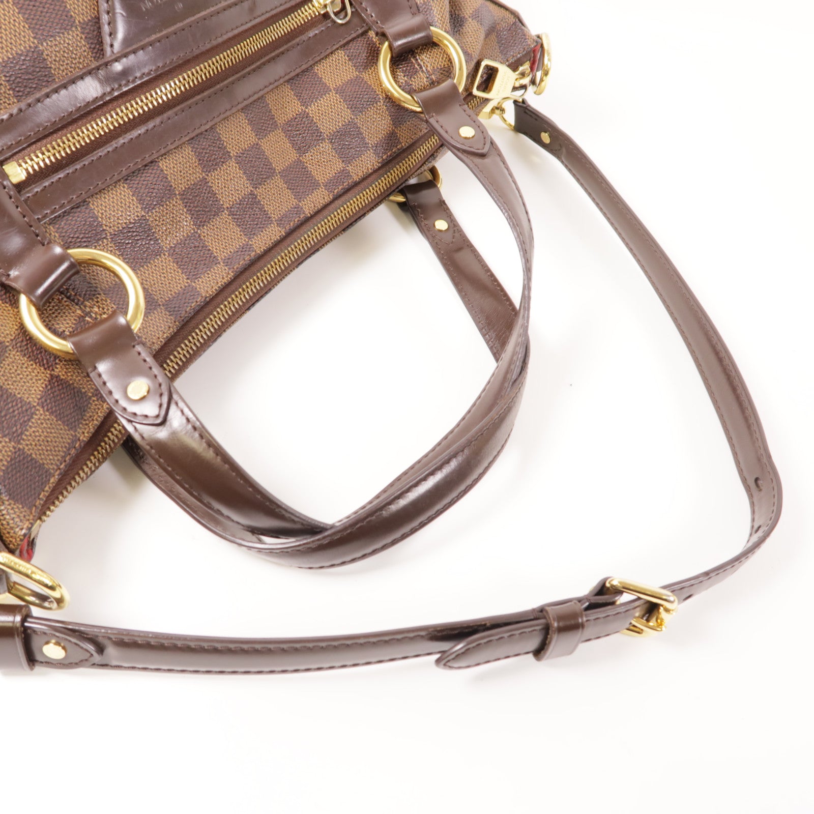 LOUIS VUITTON LV GHW Evora MM 2 Way Shoulder Handbag N41131 Damier Brown