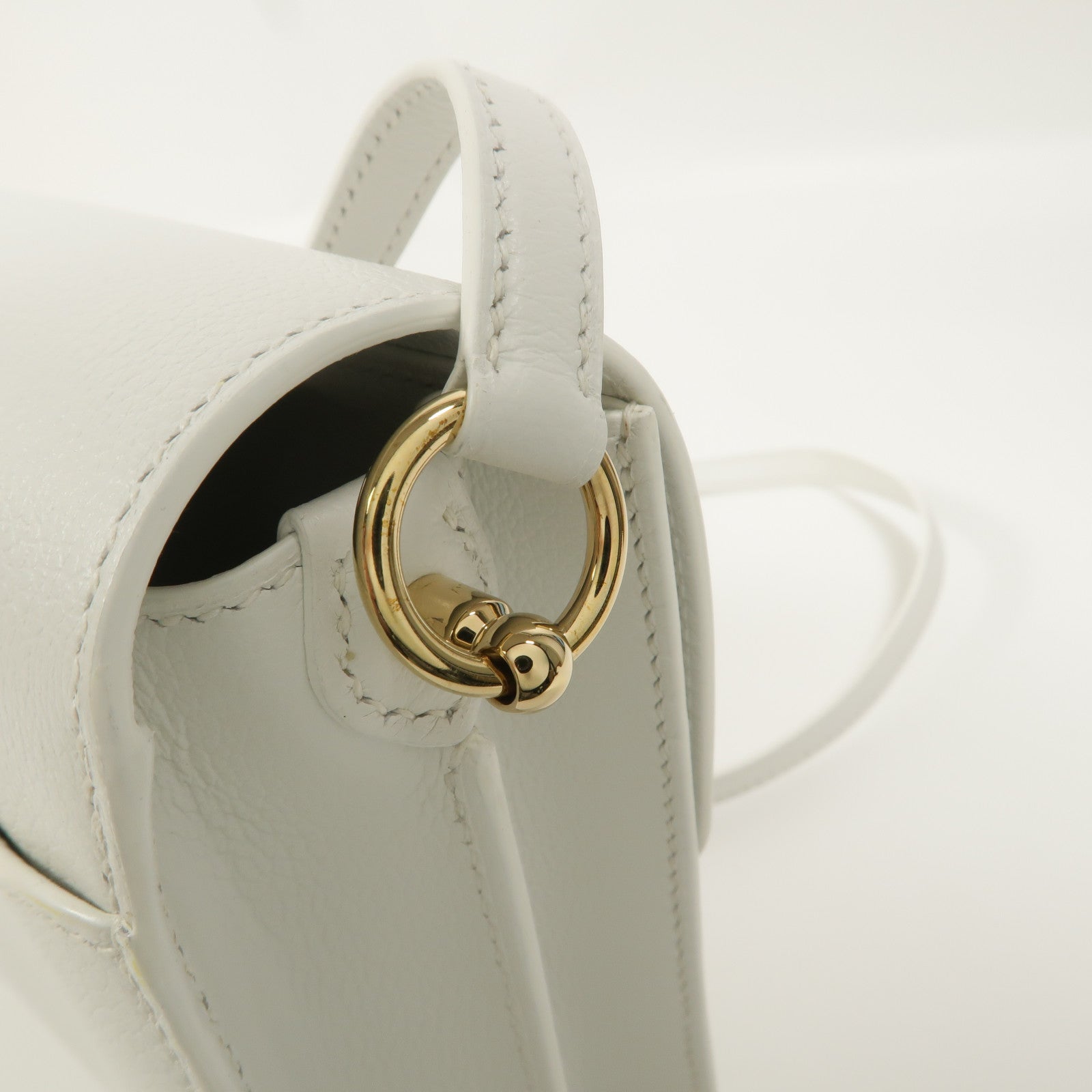 HERMES Evercolor皮革Roulis Mini肩背袋New White