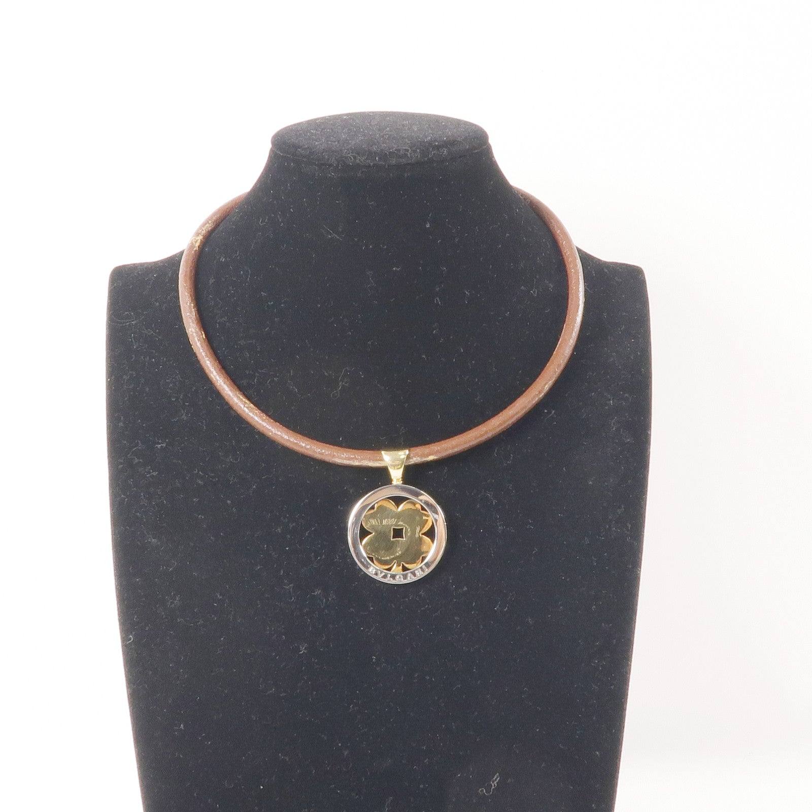 BVLGARI 18K黃金/不鏽鋼Tondo Clover Necklace項鍊