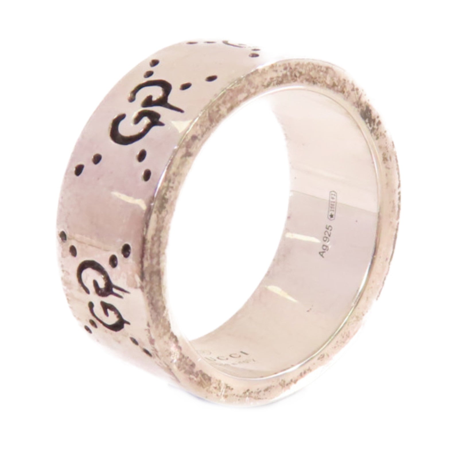 GUCCI 925純銀GucciGhost Ring戒指#18/US#8