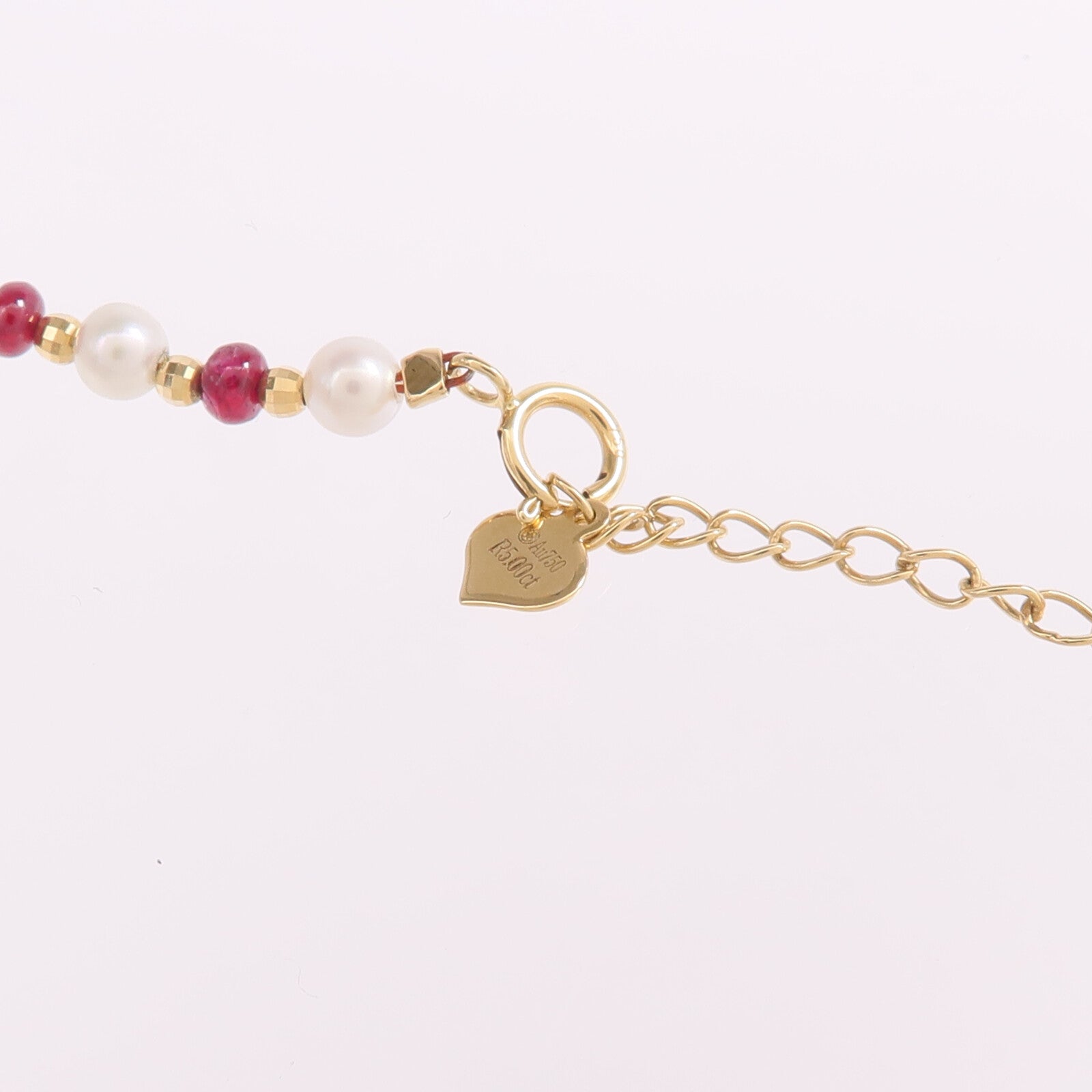 JEWELRY 18K黃金Ruby Pearl Necklace紅寶石/珍珠項鍊
