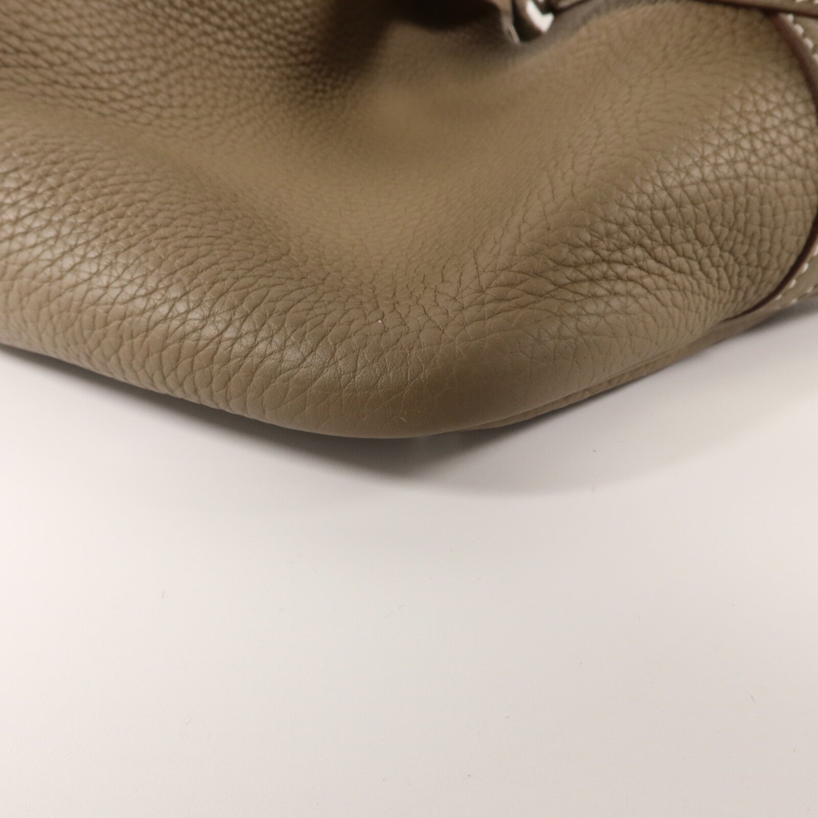 HERMES Clemence皮革Picotin MM手挽袋Etoupe