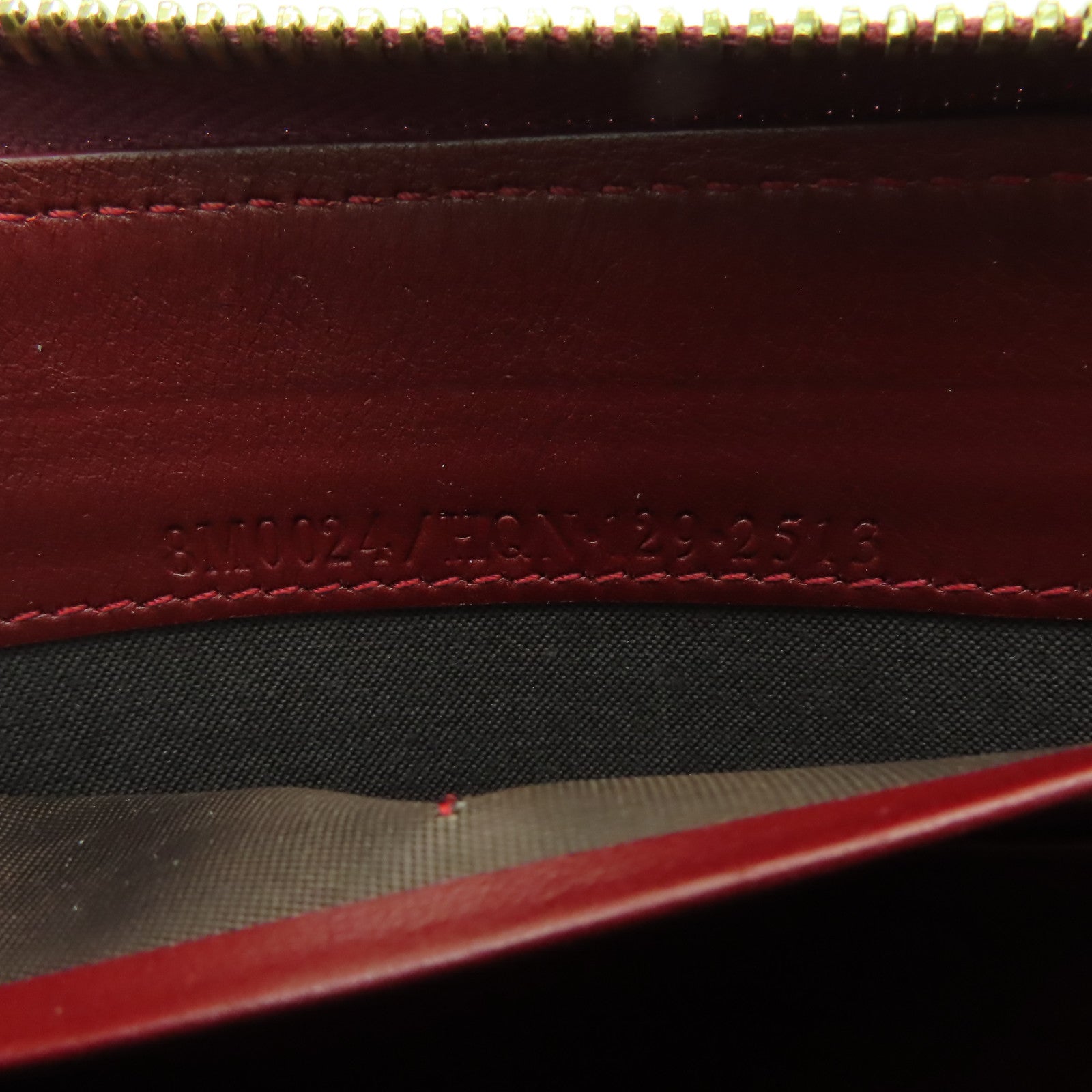 FENDI 【清倉大減價】帆布Wallet金扣長錢包紅色