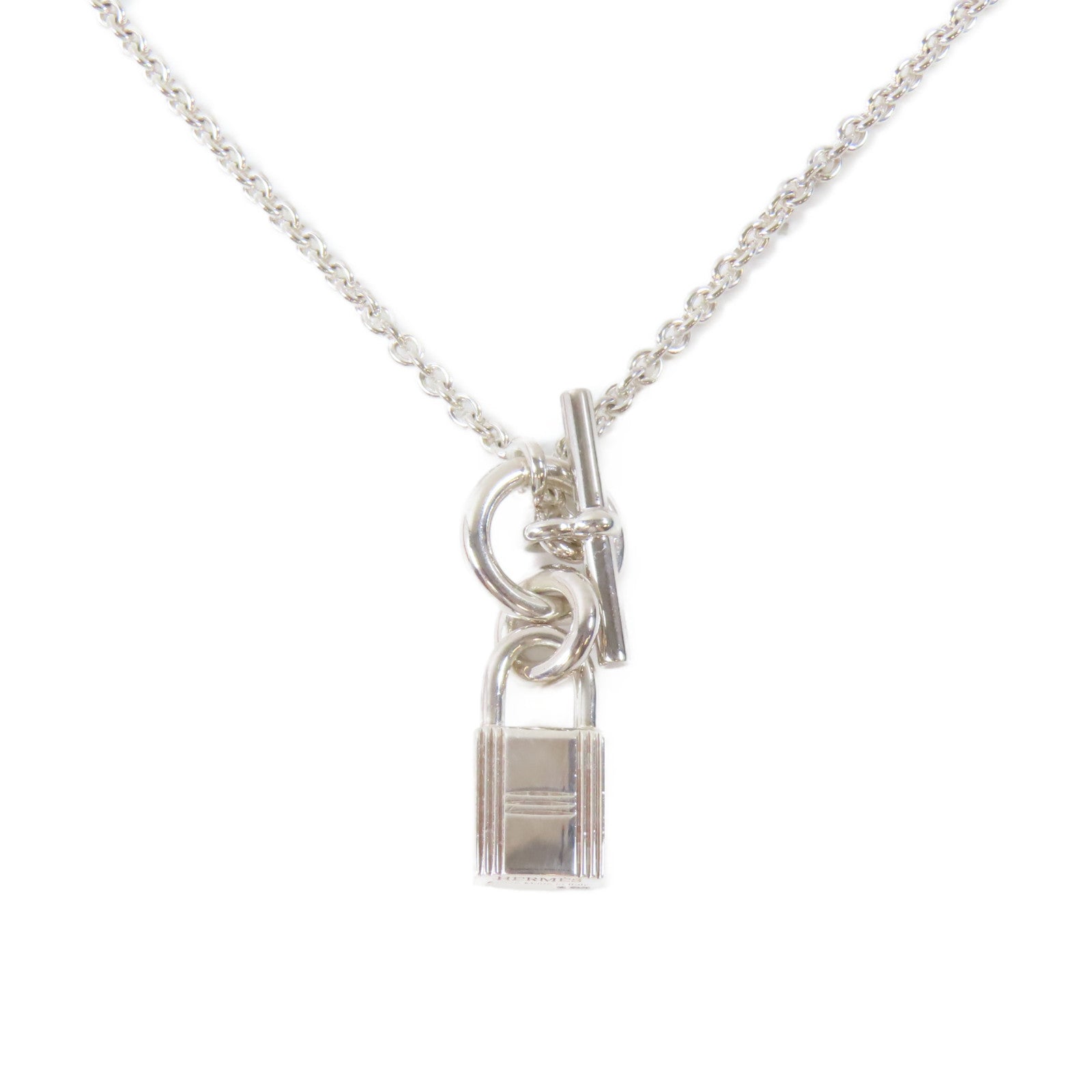 HERMES 925純銀Candenas Pendant Necklace項鍊#40cm