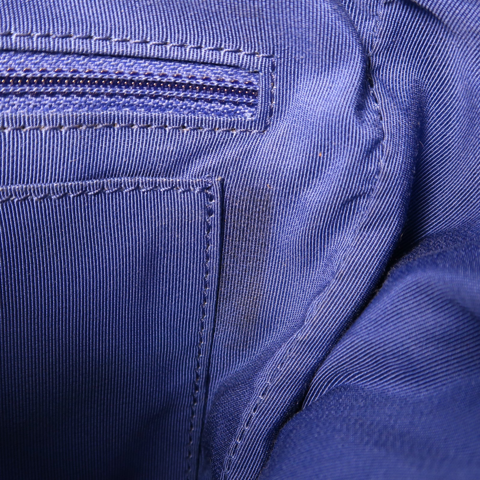 CHANEL 菱格羊皮皮革Backpack銀扣背包藍色