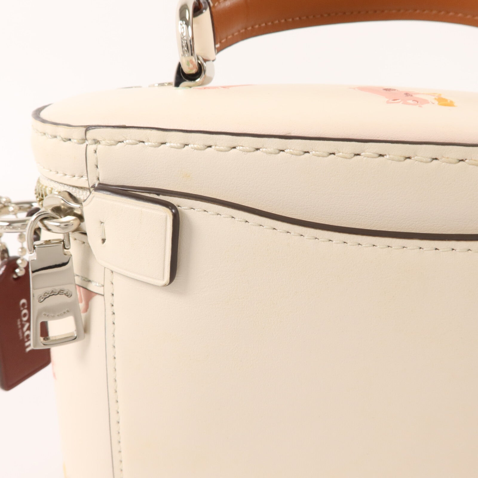 COACH 牛皮皮革Trail Bag With Party Pig Print手挽肩背兩用袋