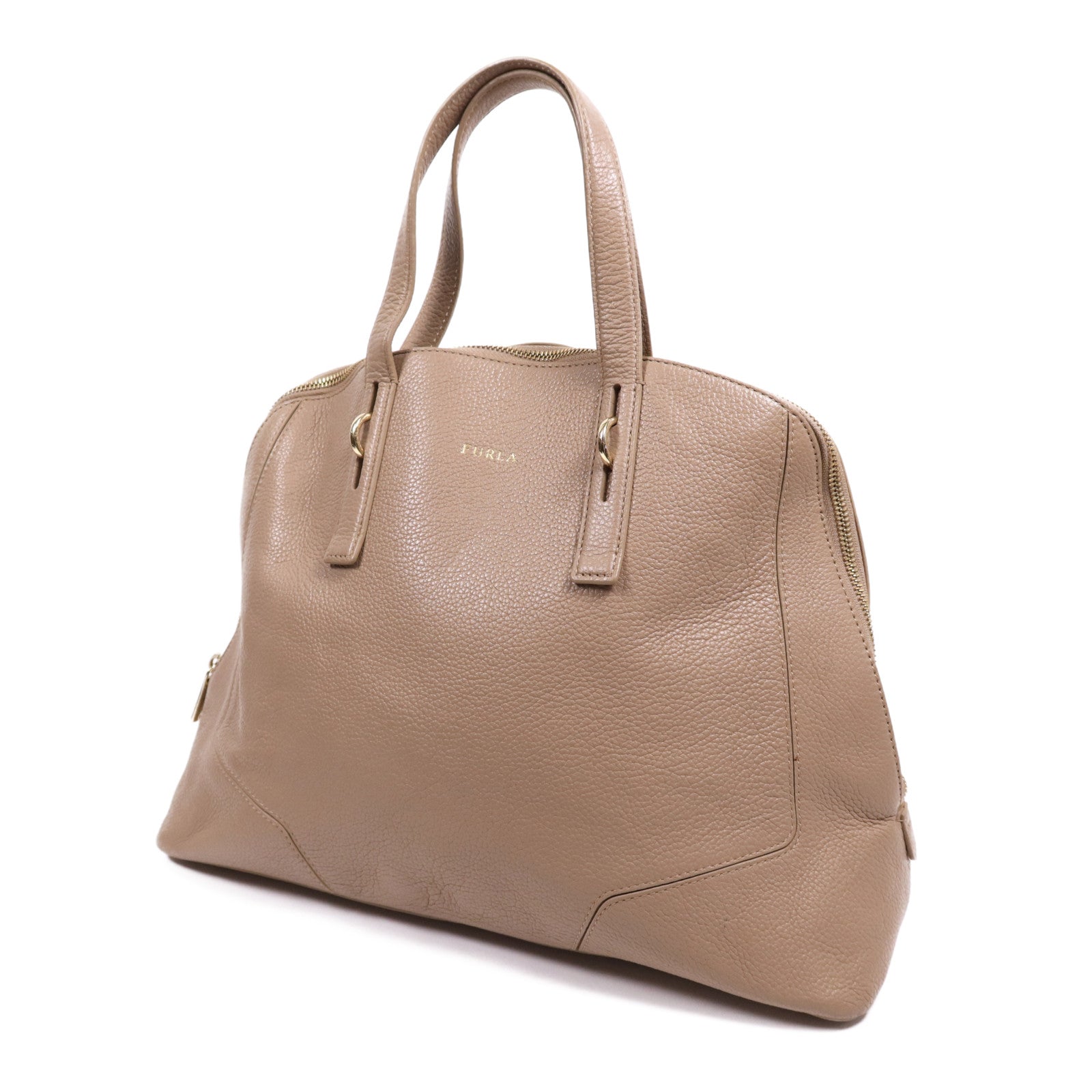 Furla 牛皮皮革Hand Bag金扣肩背袋