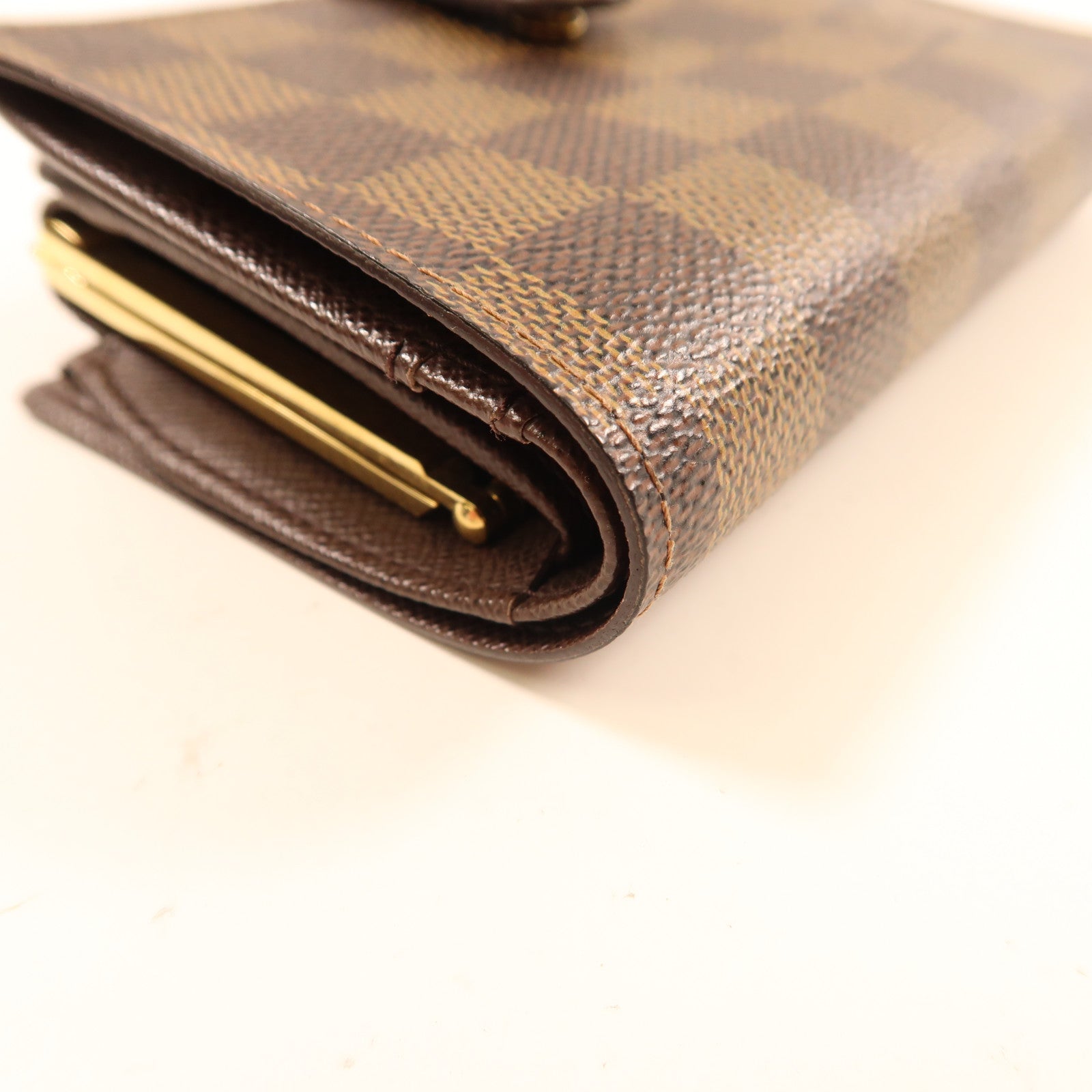 LOUIS VUITTON Damier Portefeuille Viennois Wallet金扣錢包