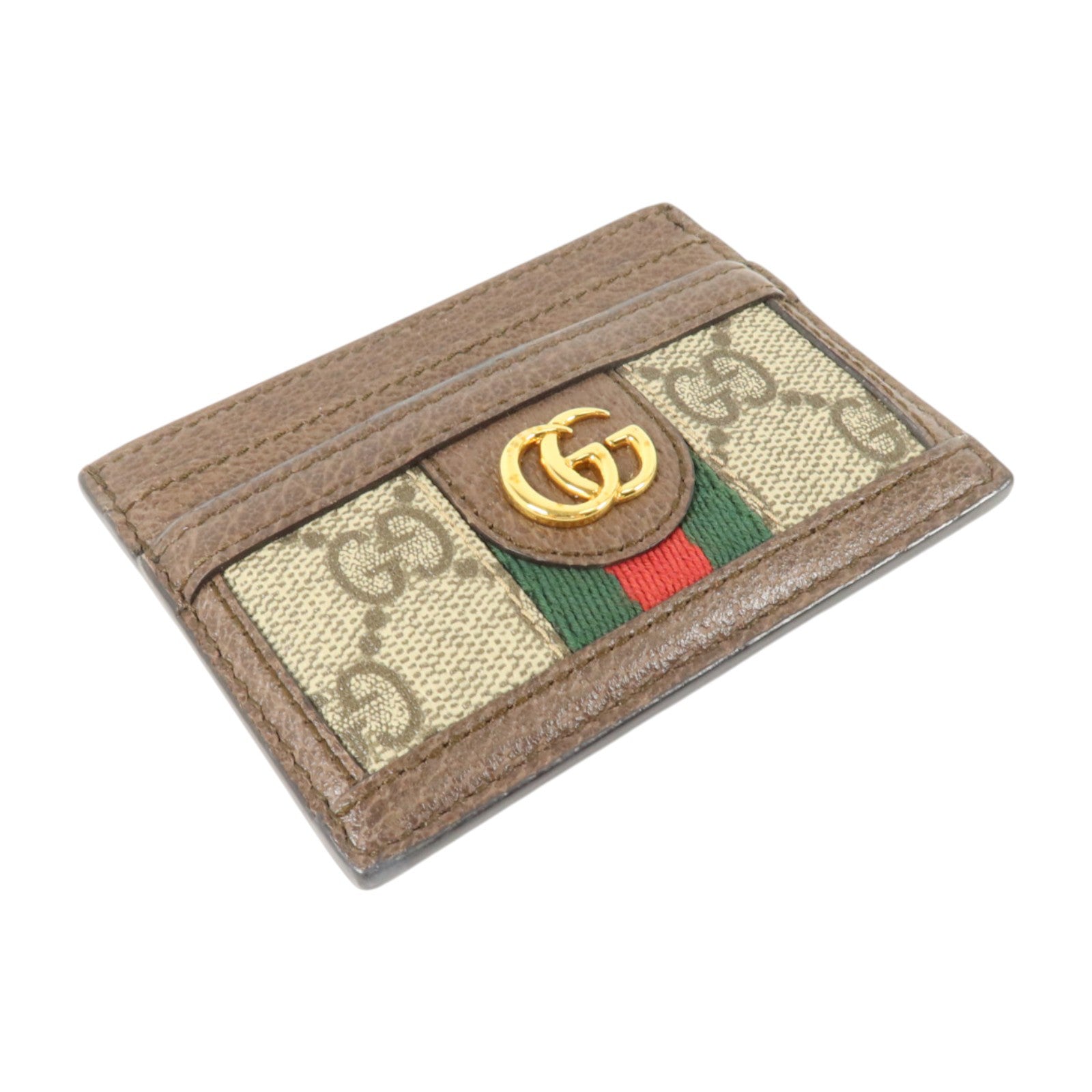 GUCCI 塗層帆布/牛皮皮革Ophidia GG卡片套
