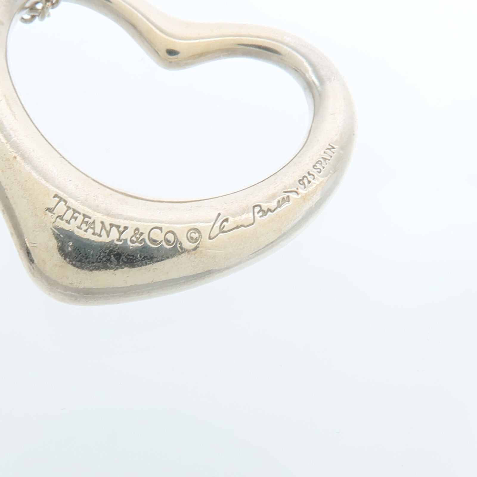 TIFFANY＆CO 925純銀Elsa Peretti Open Heart Necklace項鍊