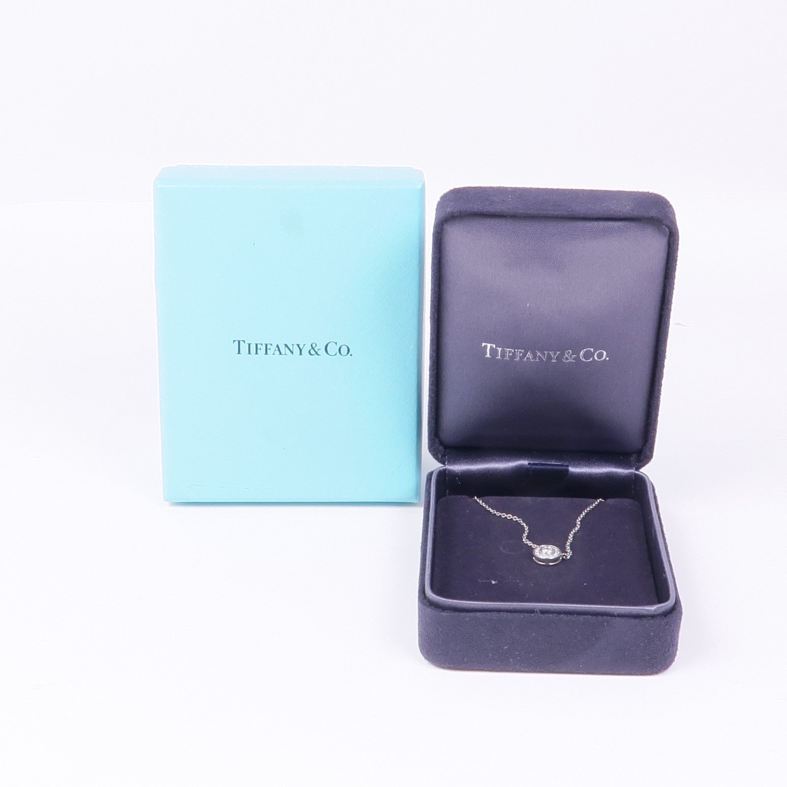 TIFFANY＆CO PT900鉑金Circlet Diamond Necklace鑽石項鍊