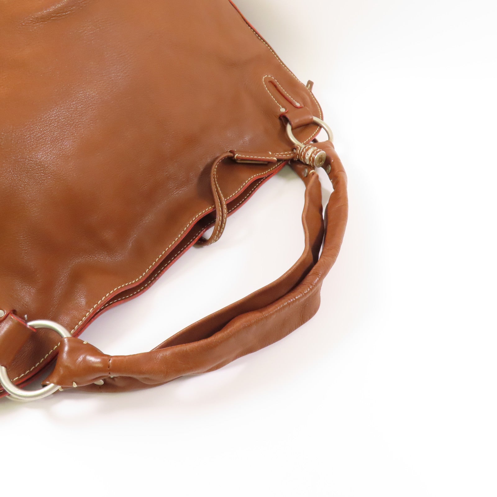 CELINE 【激減優惠】牛皮皮革Shoulder Bag銀扣肩背袋