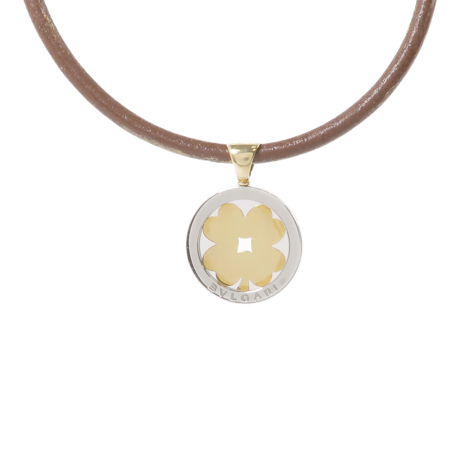 BVLGARI 18K黃金/不鏽鋼Tondo Clover Necklace項鍊