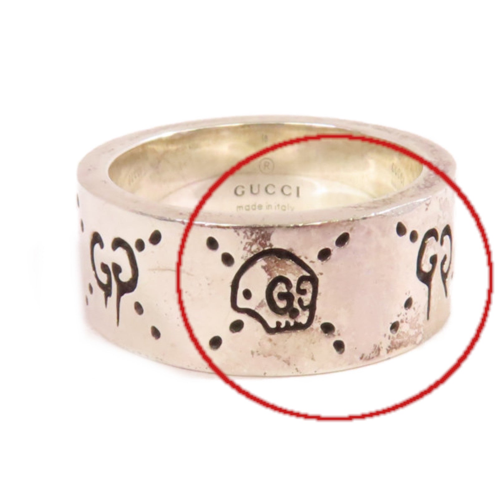 GUCCI 925純銀GucciGhost Ring戒指#18/US#8