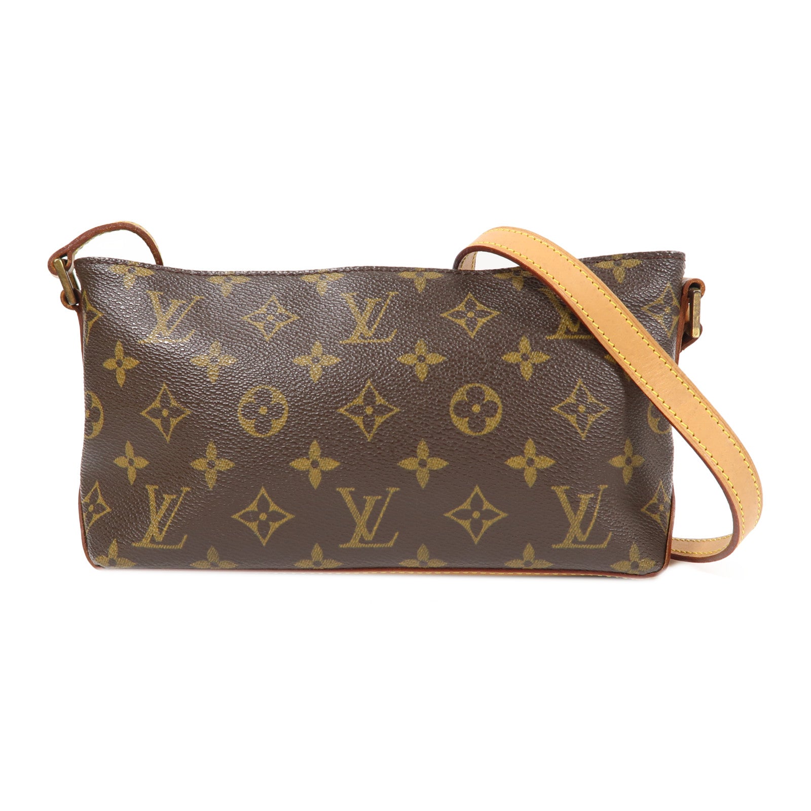 LOUIS VUITTON Monogram Trotteur金扣肩背袋啡色