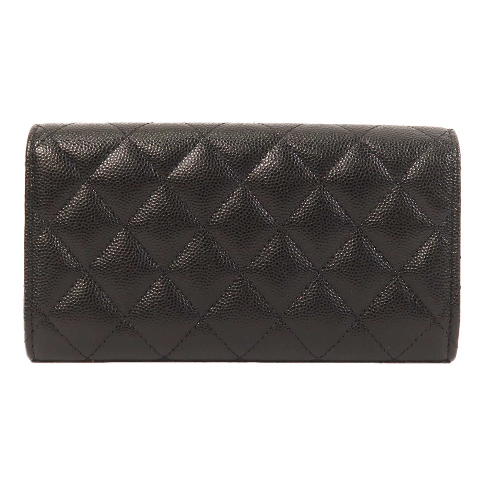 CHANEL 牛皮皮革Long Wallet金扣長錢包