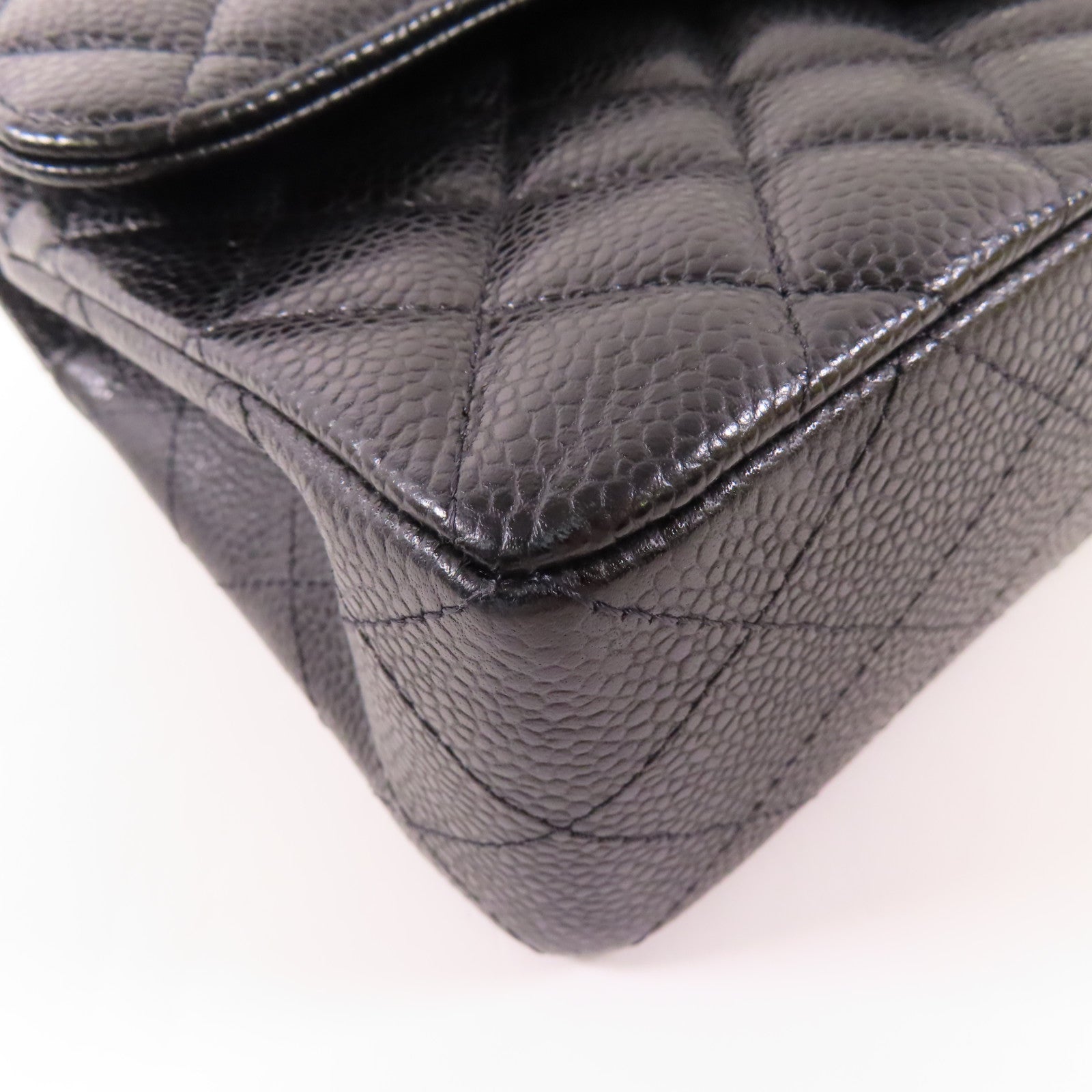 CHANEL 牛皮皮革Classic 23銀扣鏈帶肩背袋