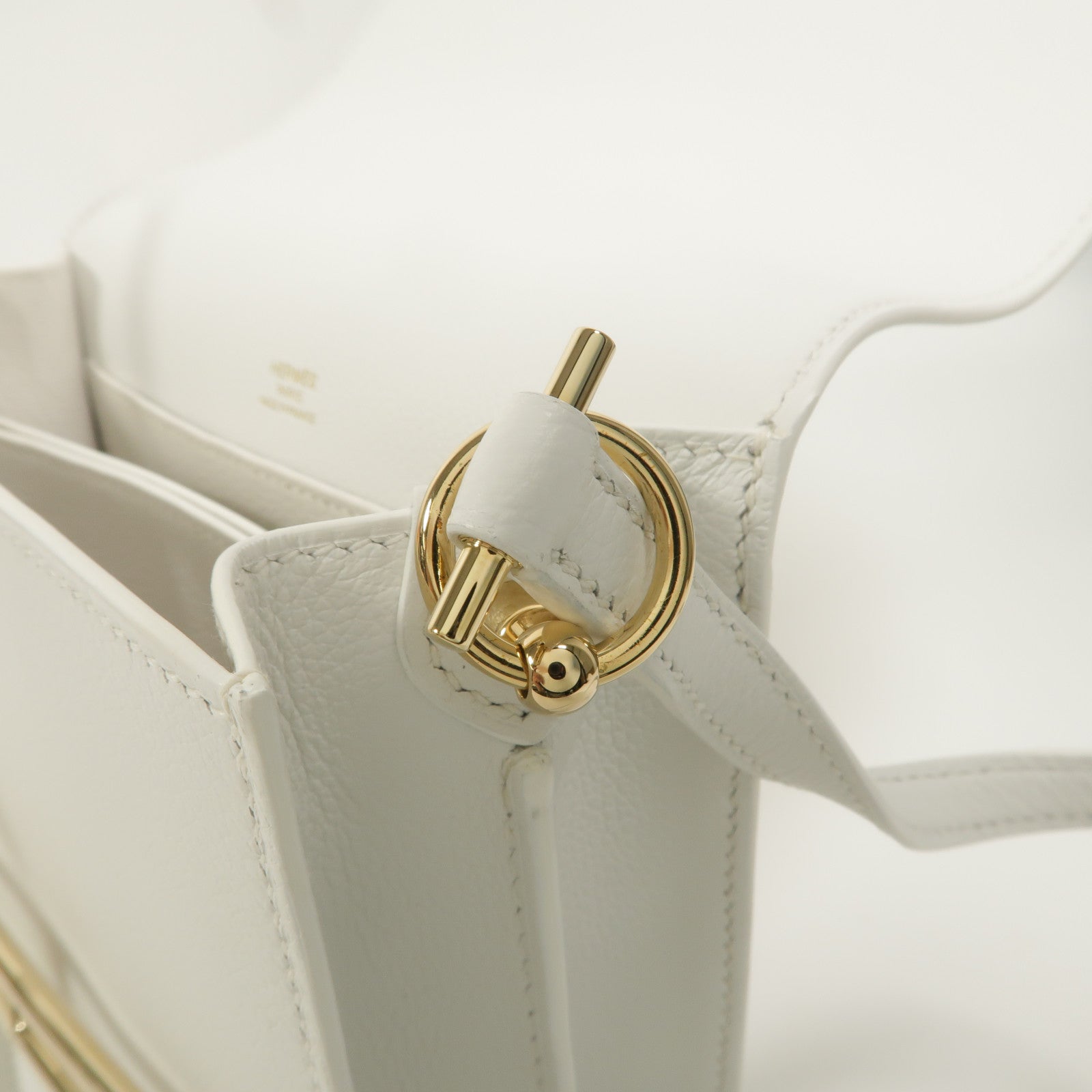 HERMES Evercolor皮革Roulis Mini肩背袋New White
