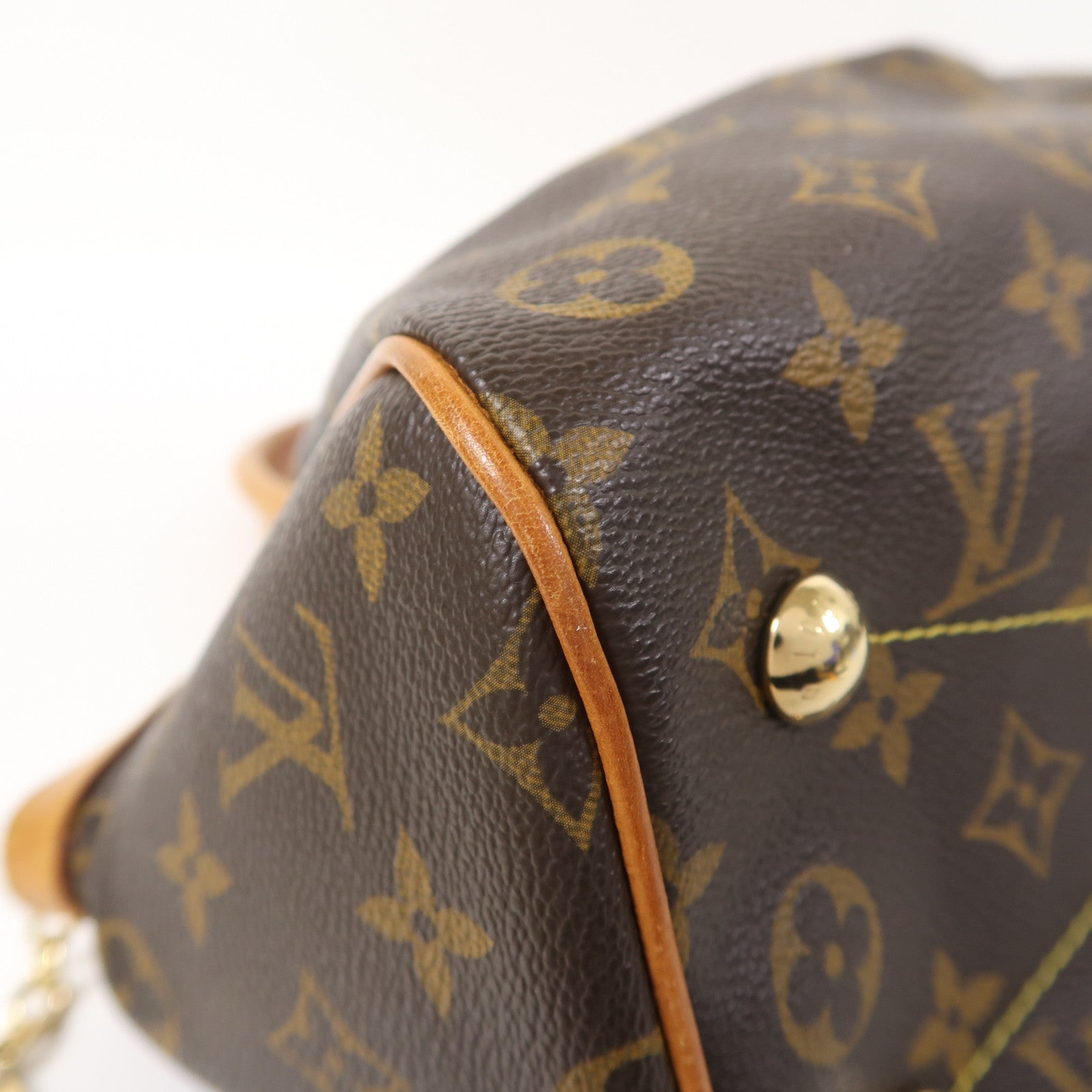 LOUIS VUITTON 【激減優惠】Monogram Tivoli PM金扣手挽袋啡色