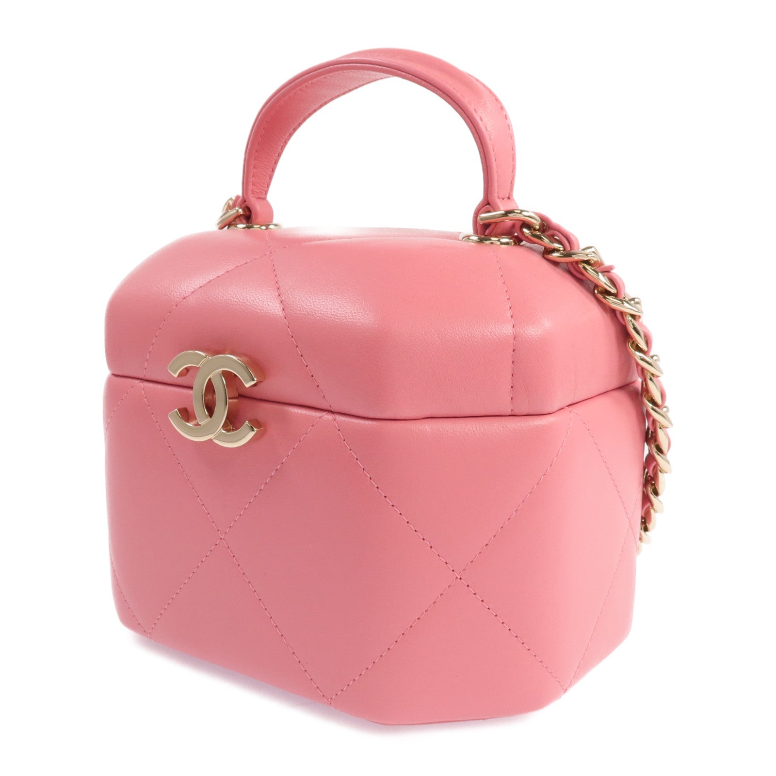 CHANEL 羊皮皮革Chain Shoulder Bag金扣鏈帶肩背袋