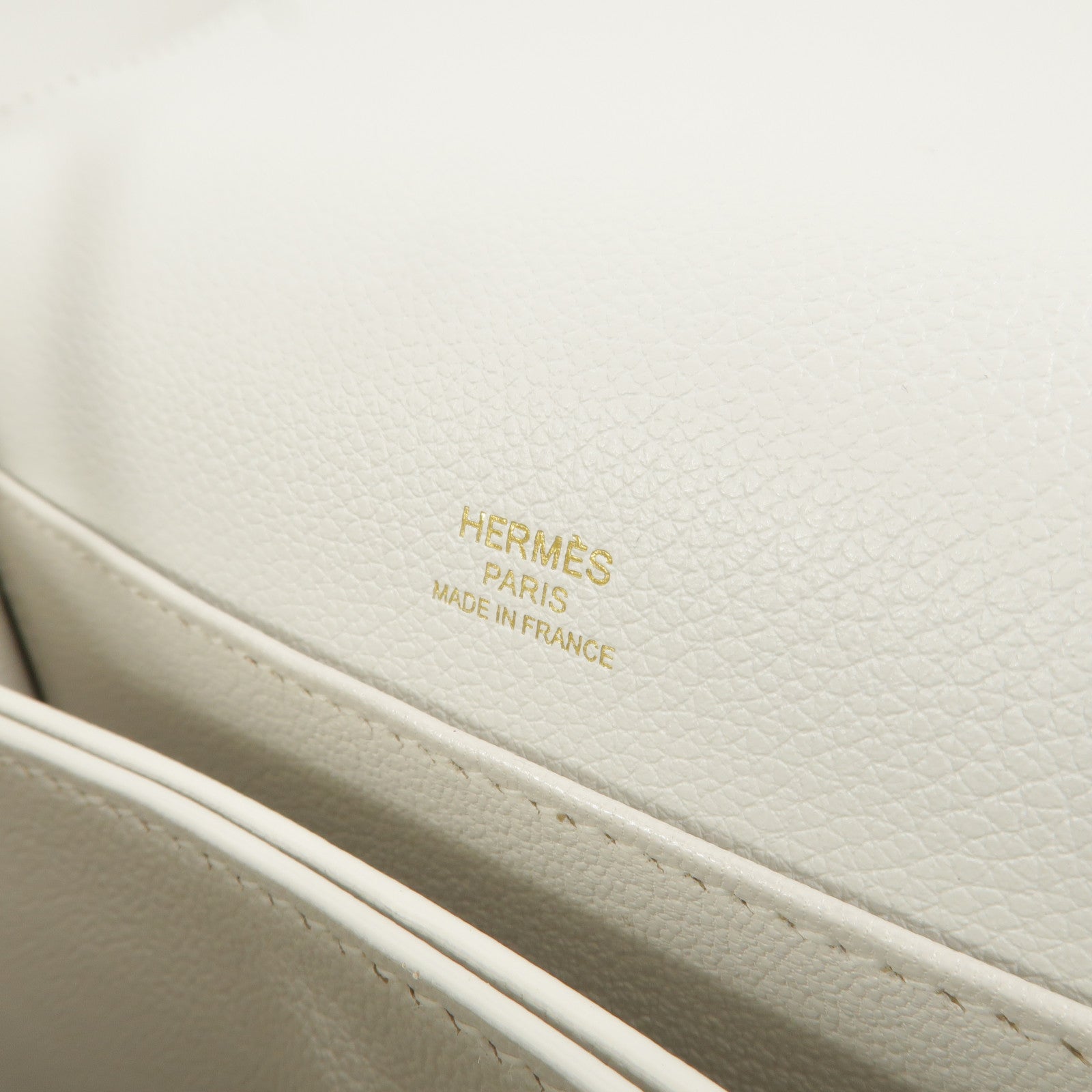 HERMES Evercolor皮革Roulis Mini肩背袋New White