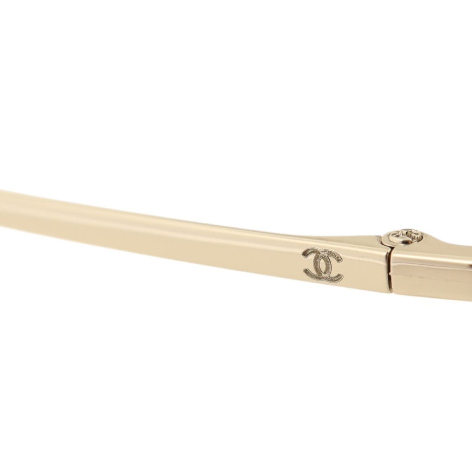 CHANEL 金屬/PVC Pearl Round Sunglasses太陽眼鏡