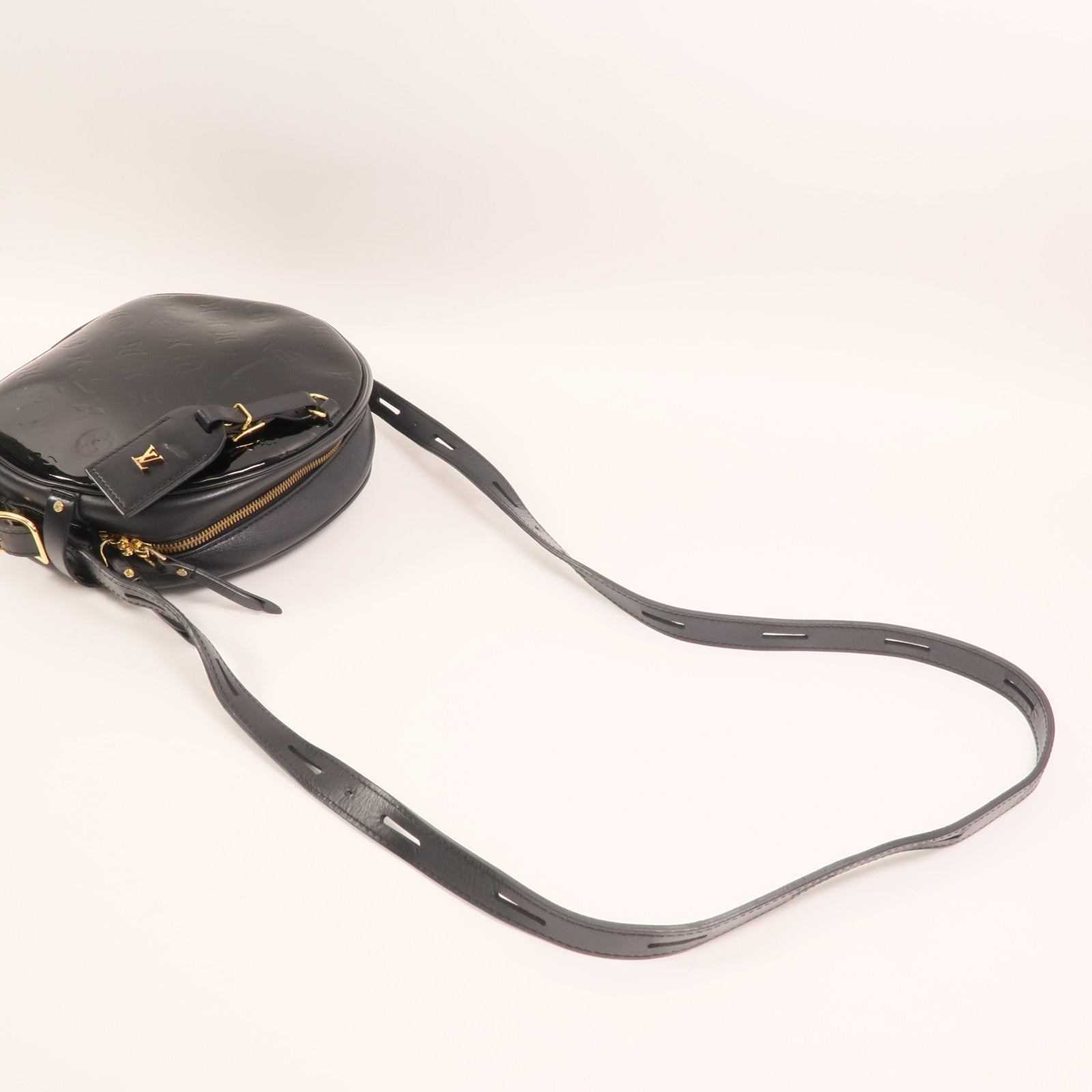 LOUIS VUITTON 【激減優惠】Monogram Vernis Boite Chapeau Souple MM金扣肩背袋