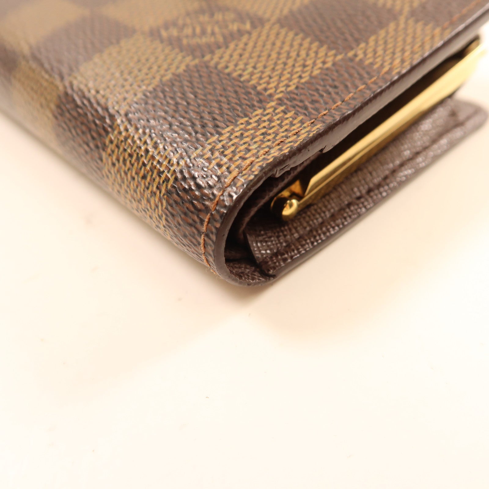 LOUIS VUITTON Damier Portefeuille Viennois Wallet金扣錢包
