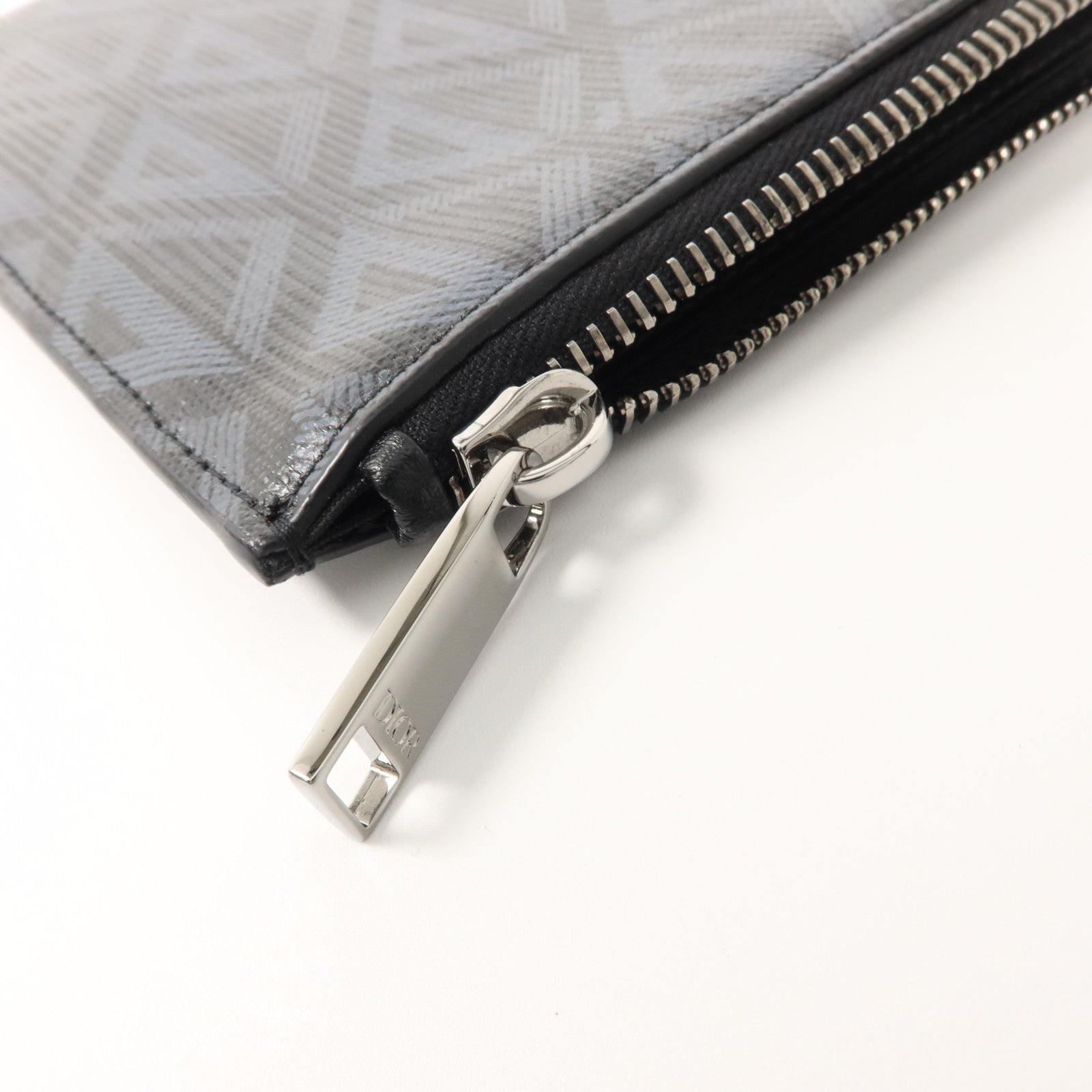 Dior 塗層帆布A5 CD Diamond Pouch銀扣小袋