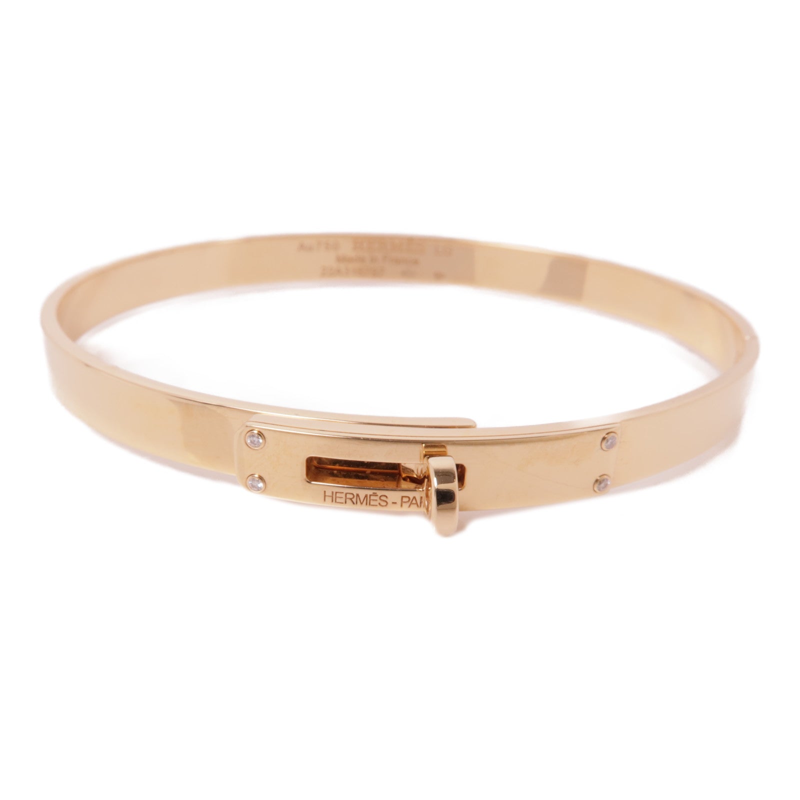 HERMES 18k玫瑰金Kelly Bracelet手鐲