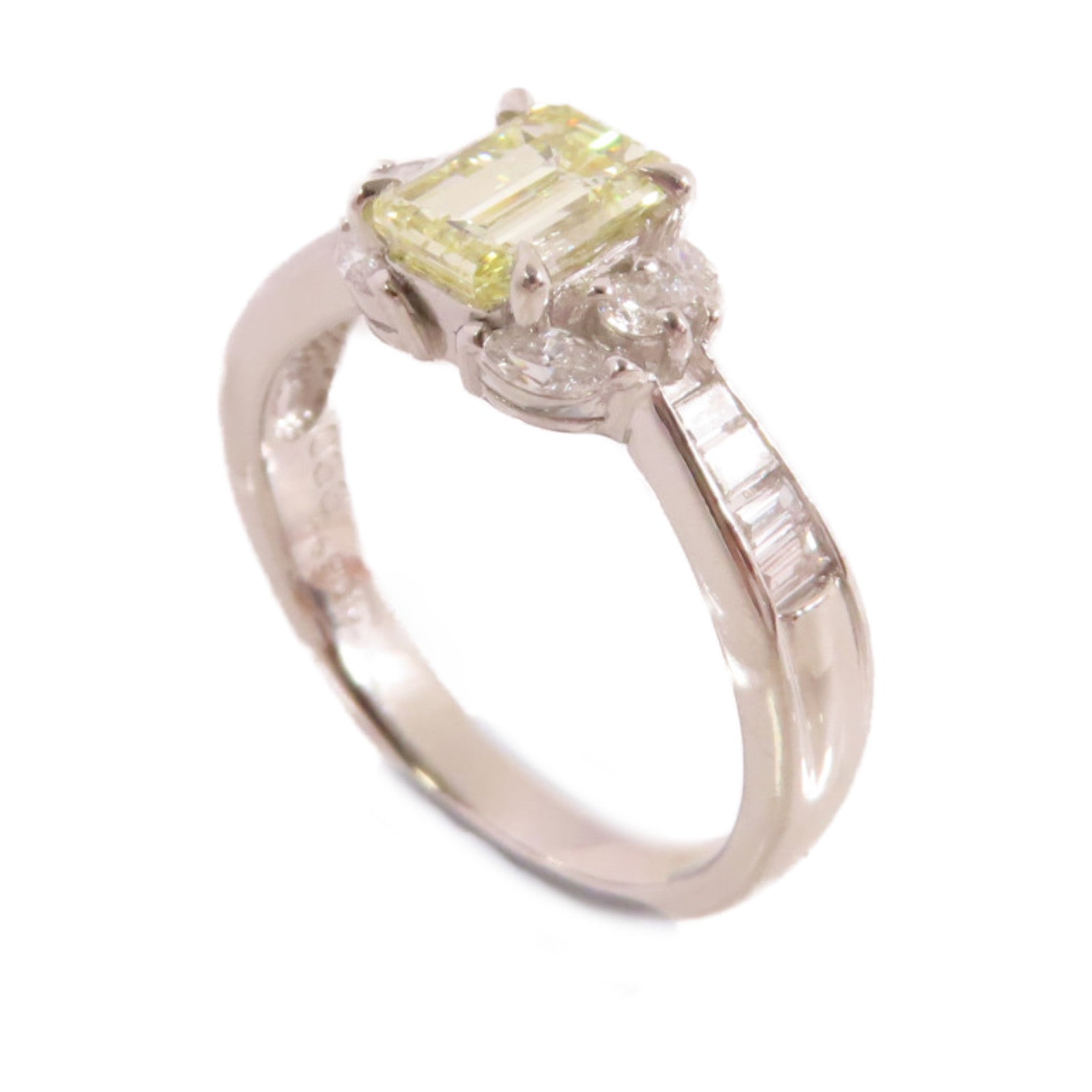 JEWELRY PT900鉑金/1.033ct鑚石/0.5ct鑚石Diamond Ring戒指US#6