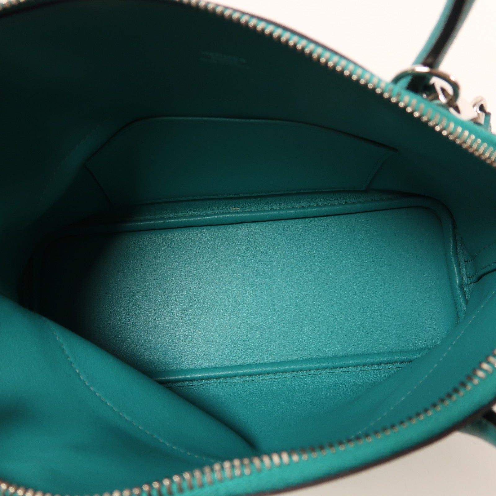 HERMES Swift皮革Bolide 27銀扣手挽肩背兩用袋Bleu Paon