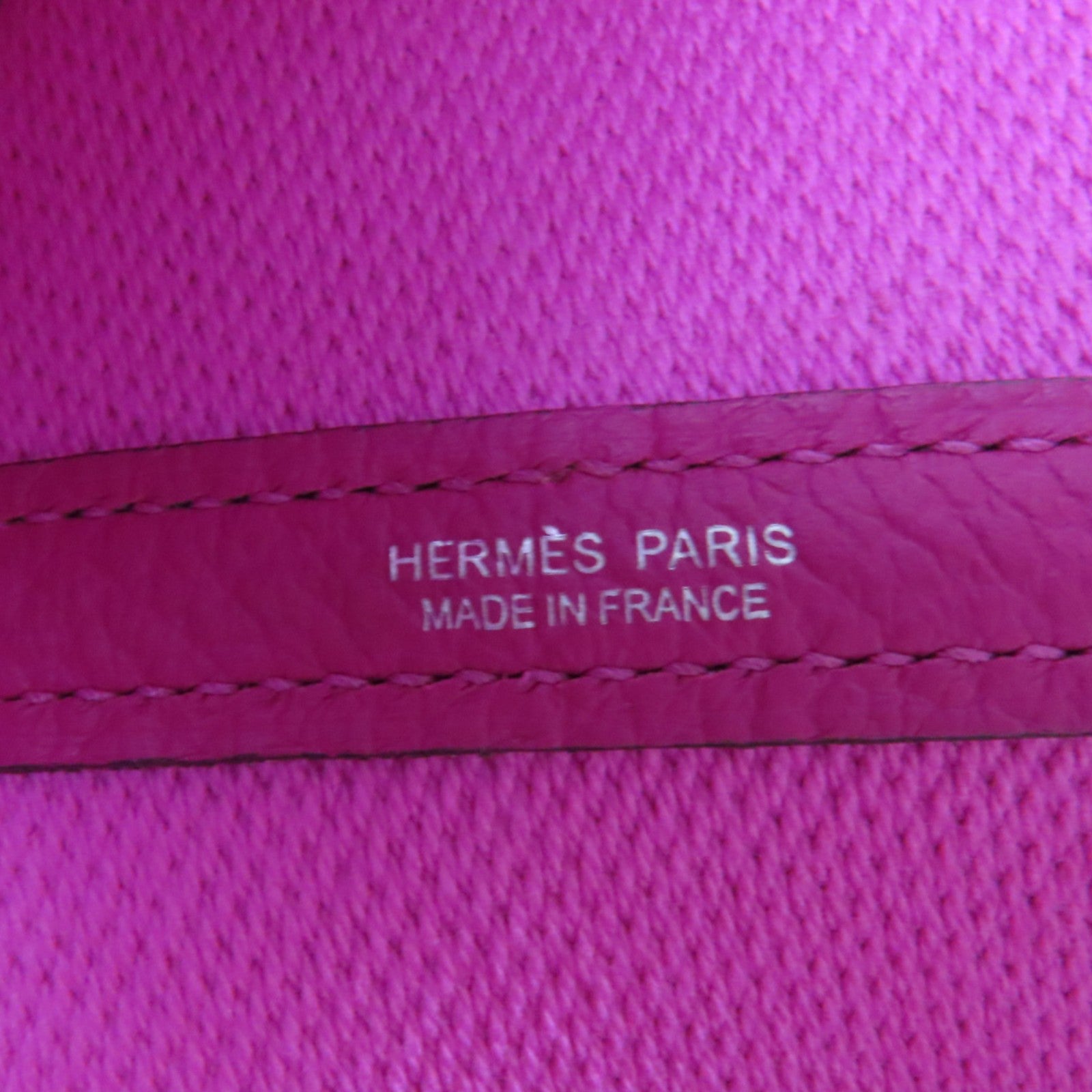 HERMES 帆布Garden Party PM銀扣手挽袋